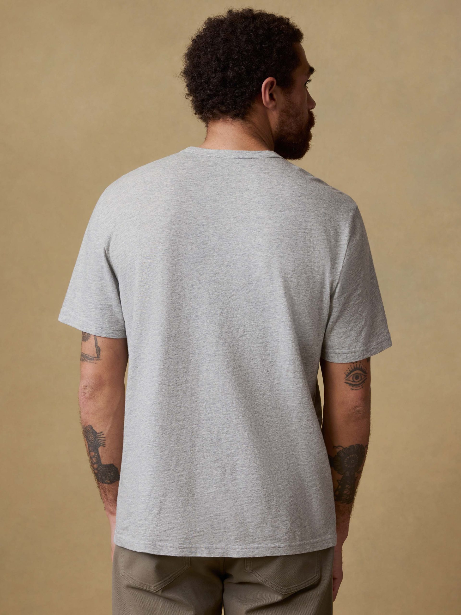 Sunwashed Regenerative Pocket Tee - Granite Heather - Image 3