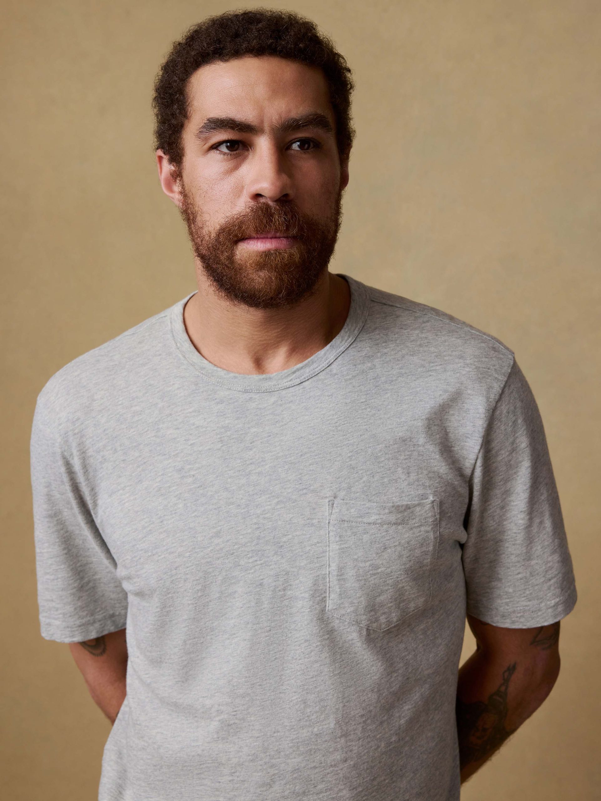 Sunwashed Regenerative Pocket Tee - Granite Heather - Image 2