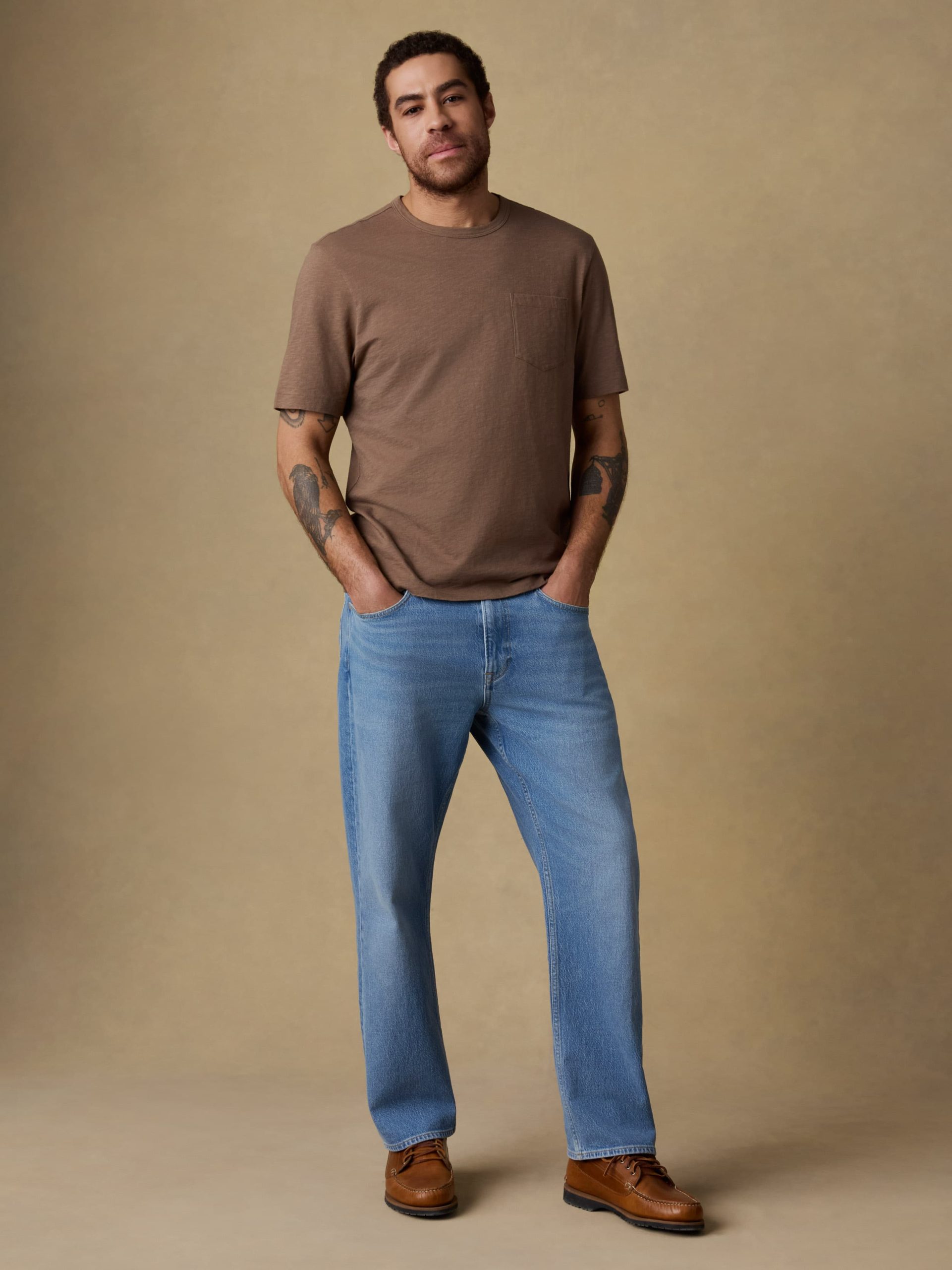 Sunwashed Regenerative Pocket Tee - Island Brown - Image 2