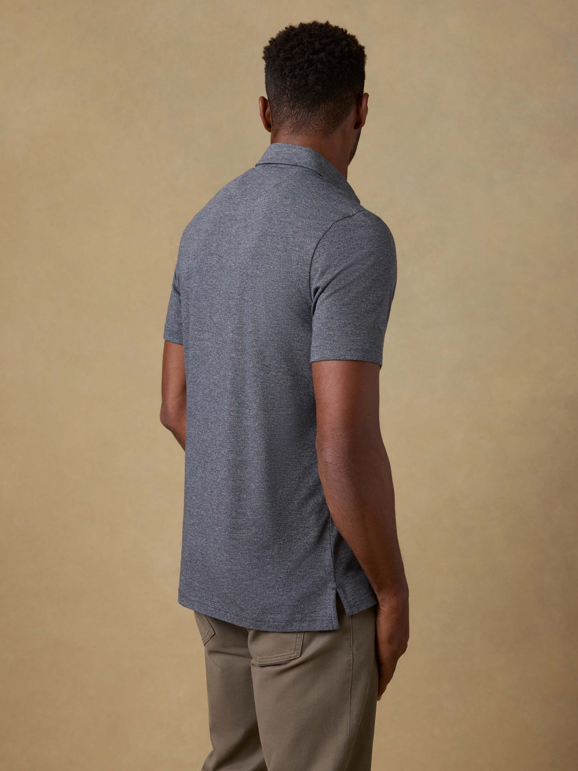 Short-Sleeve Movement? Pique Polo - Dusty Iron Heather - Image 3