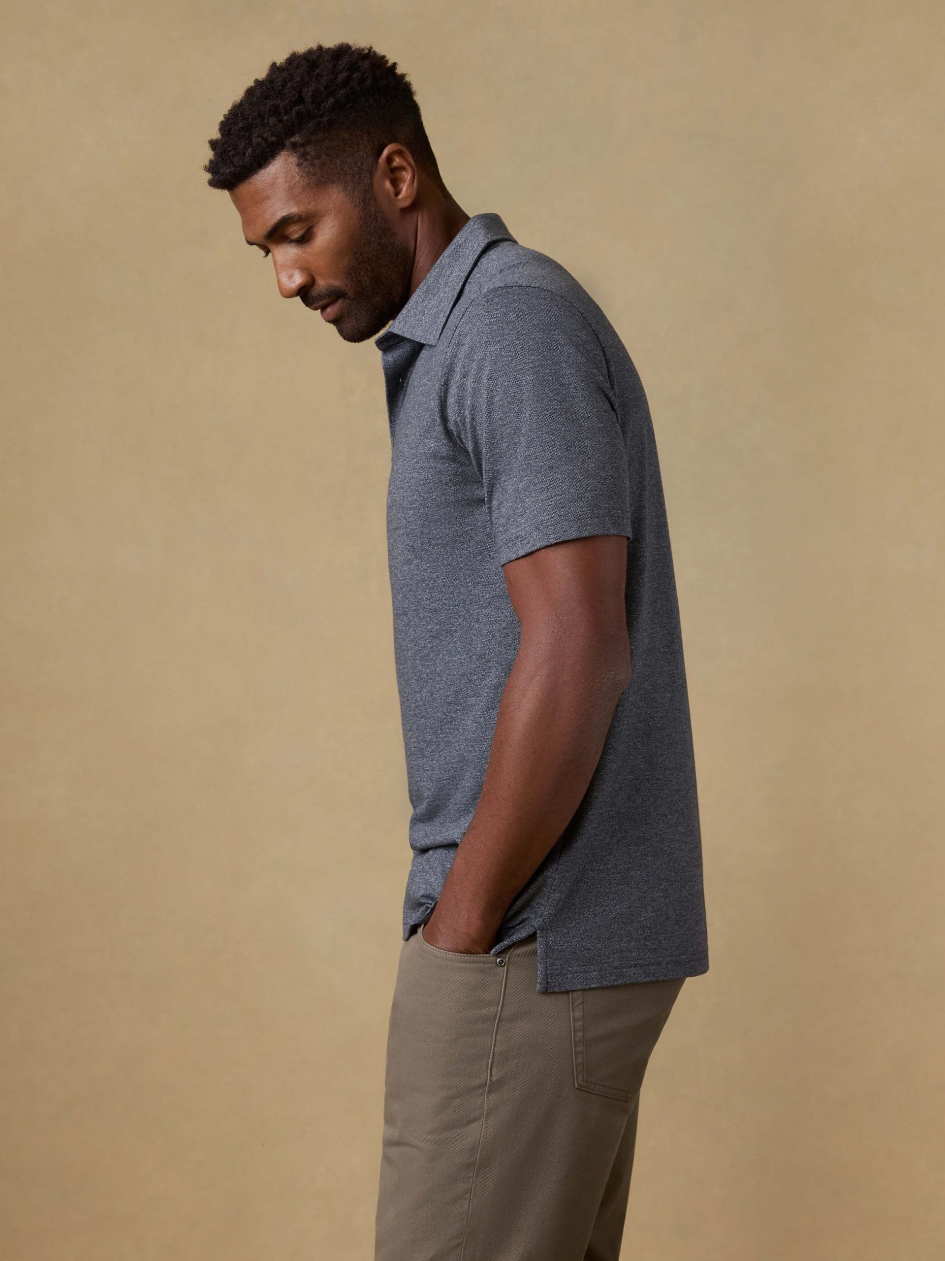 Short-Sleeve Movement? Pique Polo - Dusty Iron Heather - Image 4