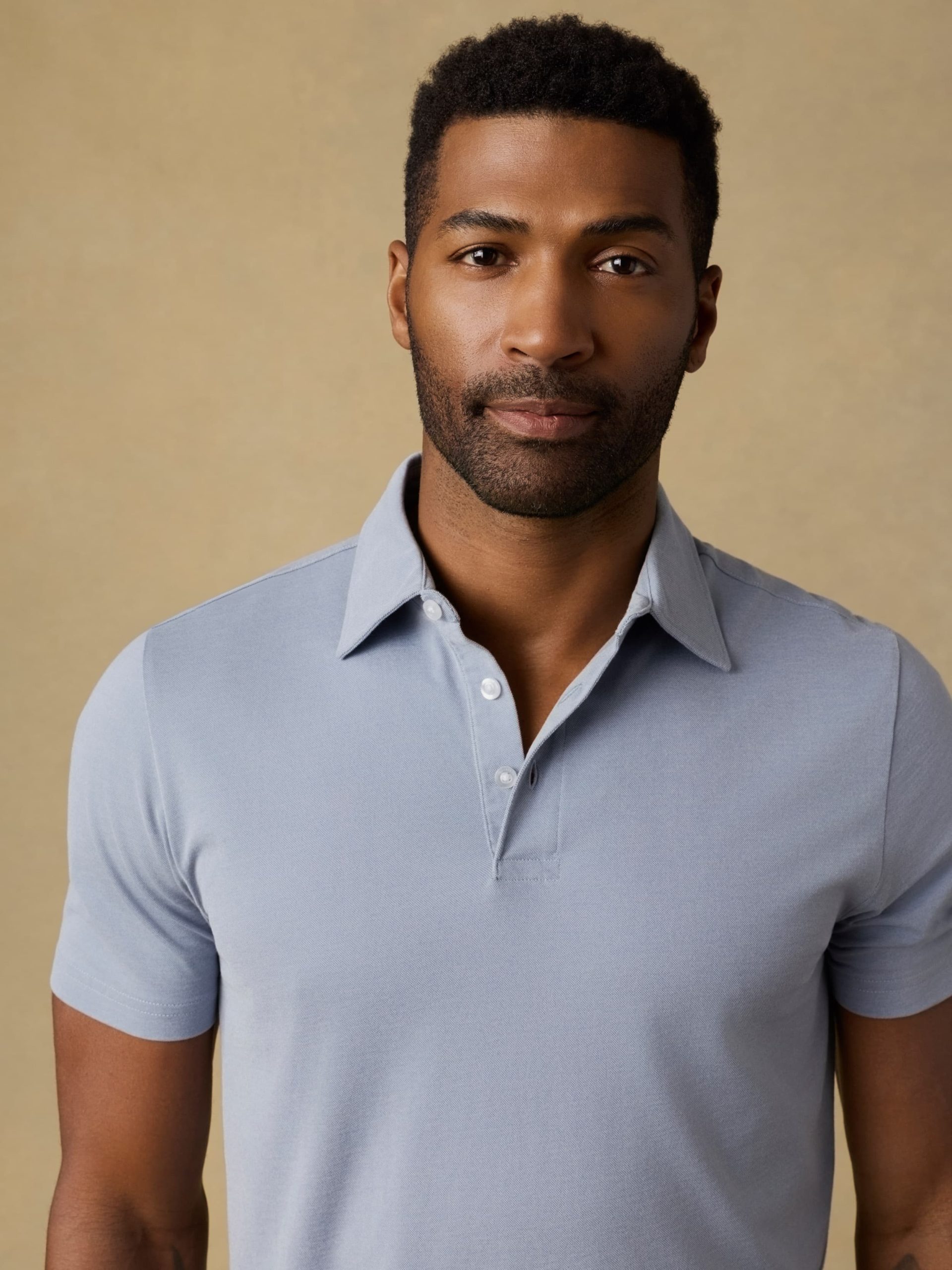 Short-Sleeve Movement? Pique Polo - Flint White Melange - Image 5