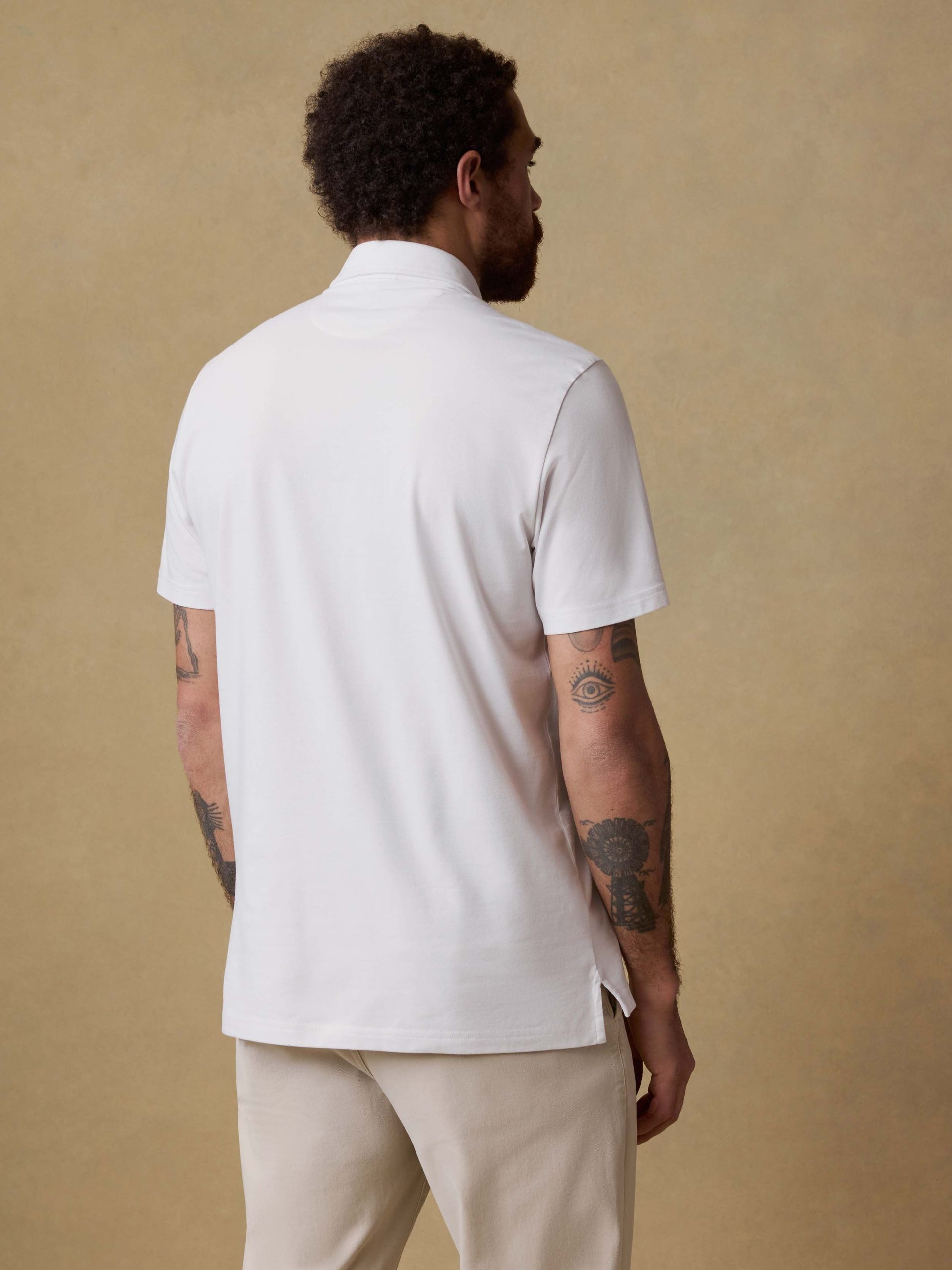 Short-Sleeve Movement? Pique Polo - Pure White - Image 4