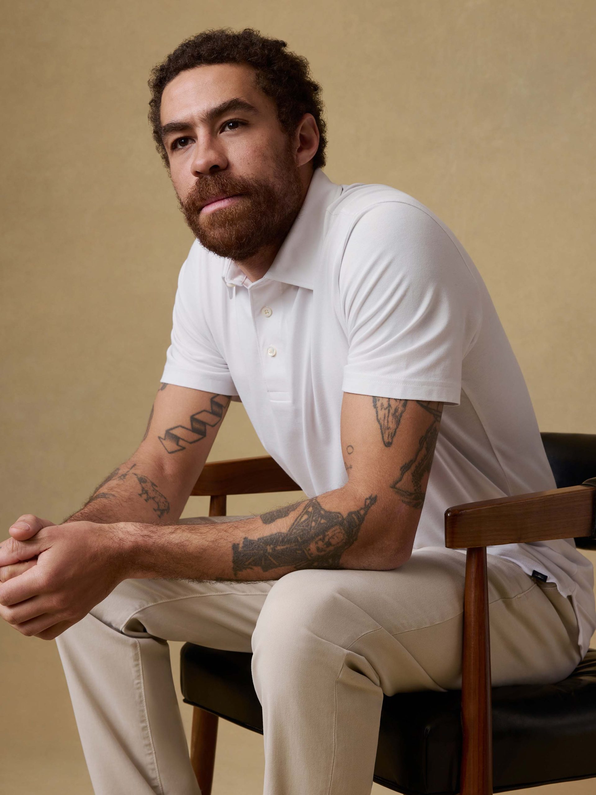 Short-Sleeve Movement? Pique Polo - Pure White - Image 3