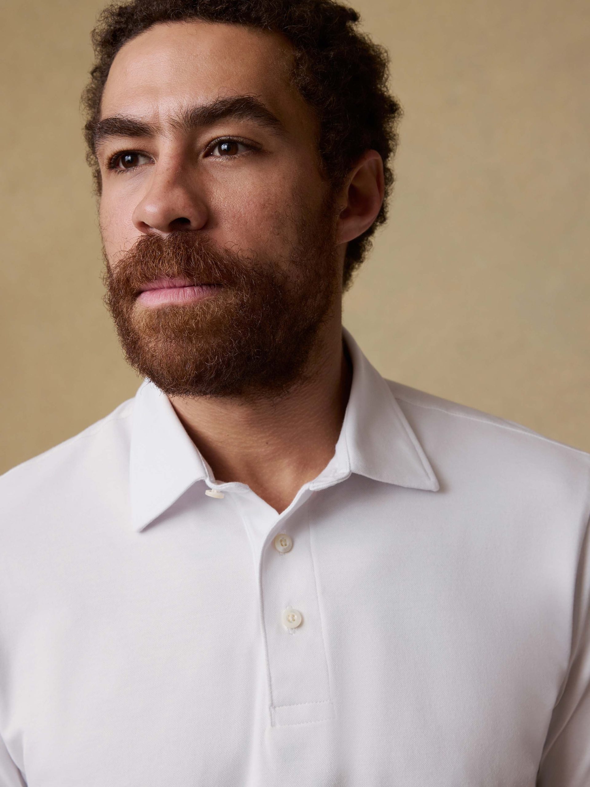 Short-Sleeve Movement? Pique Polo - Pure White - Image 5