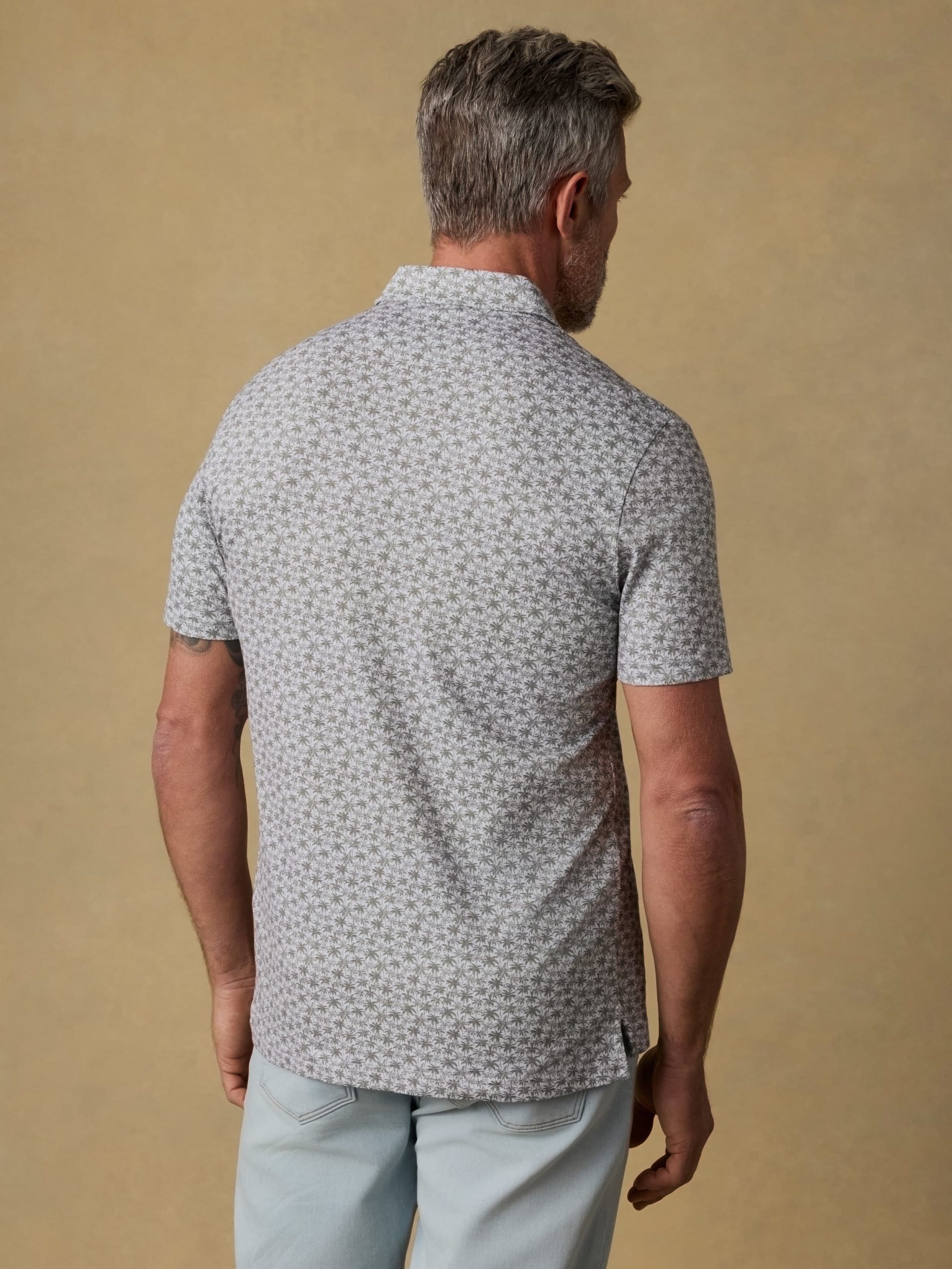 Short-Sleeve Movement? Pique Polo - Olive Palm Beach - Image 3