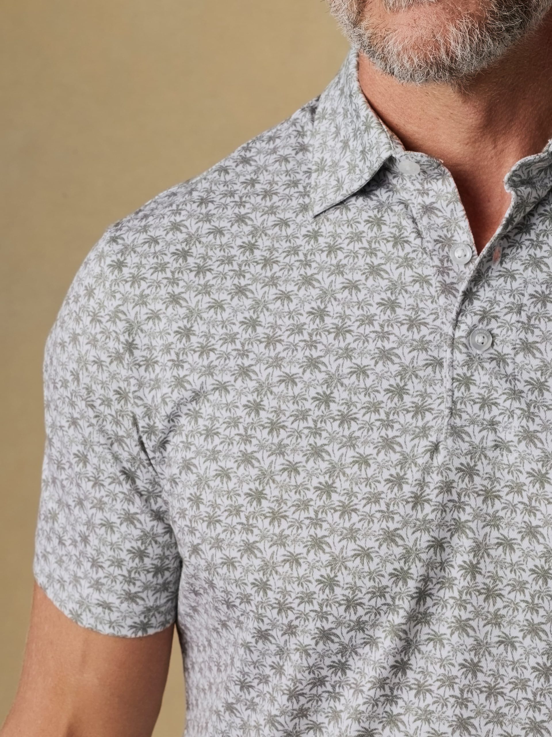 Short-Sleeve Movement? Pique Polo - Olive Palm Beach - Image 5