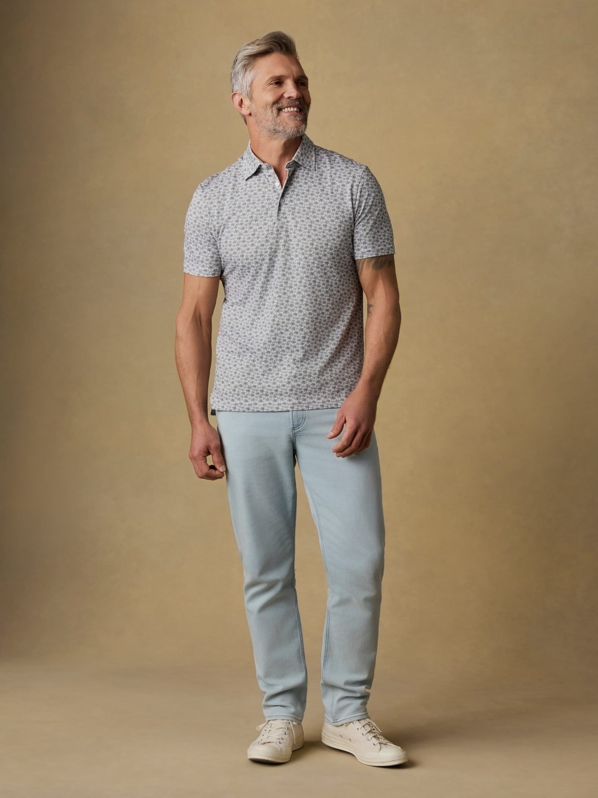 Short-Sleeve Movement? Pique Polo - Olive Palm Beach - Image 4