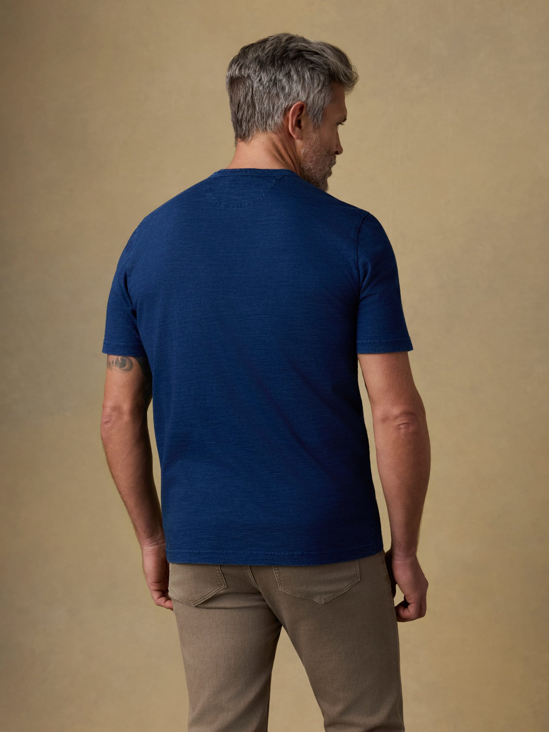 Short-Sleeve Indigo Pocket Tee - Deadstock Wash - Image 3