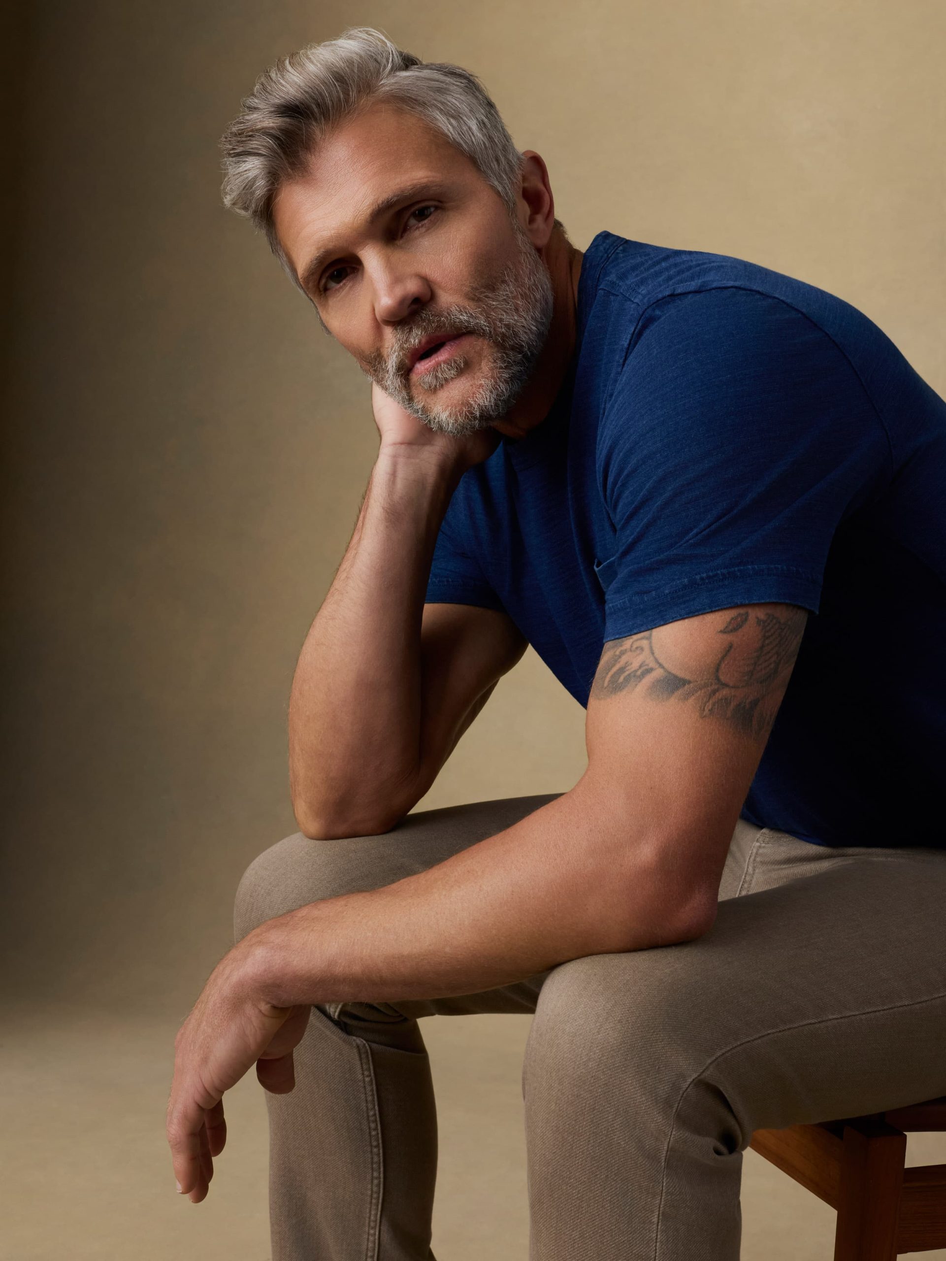 Short-Sleeve Indigo Pocket Tee - Deadstock Wash - Image 5