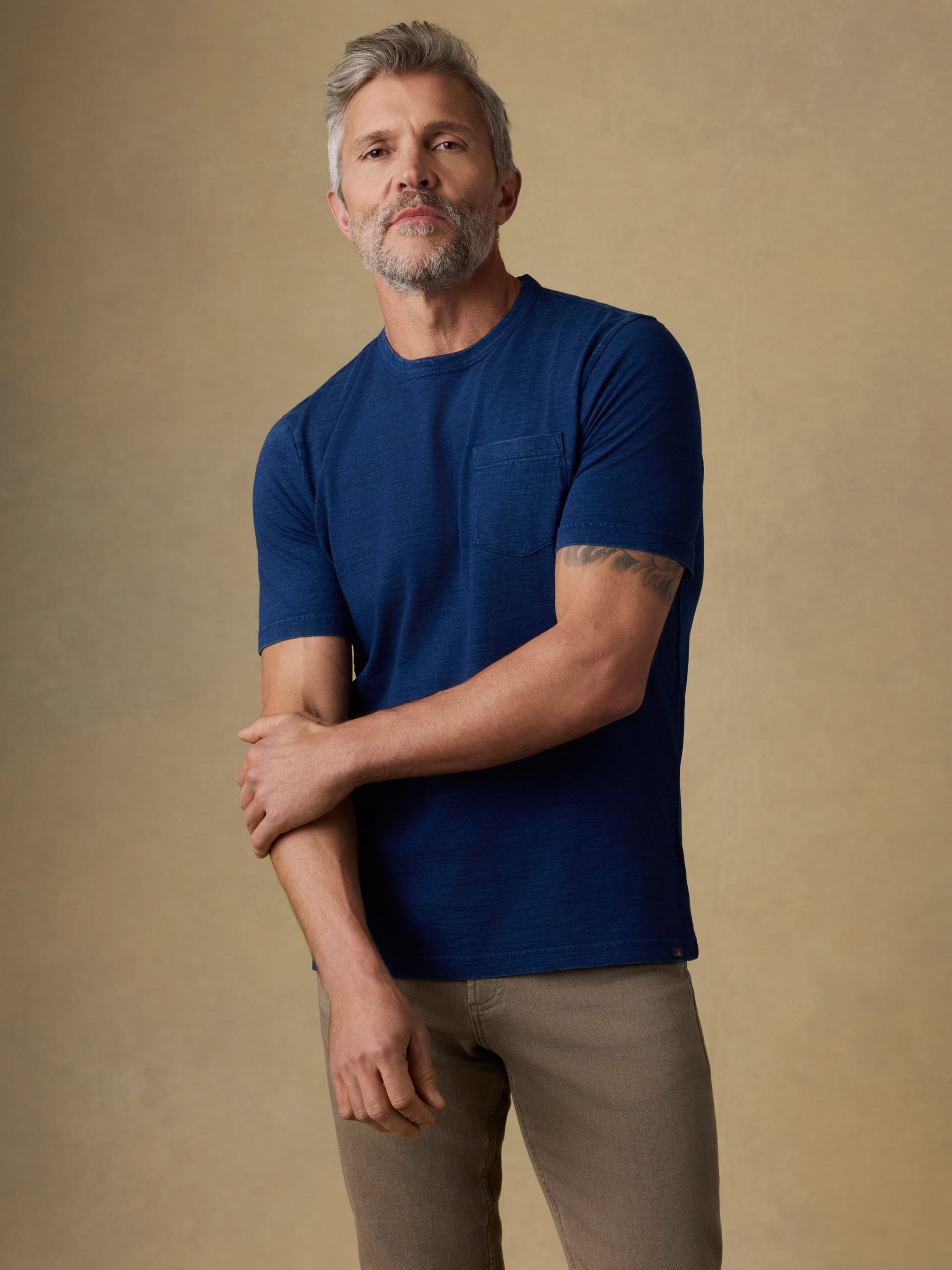 Short-Sleeve Indigo Pocket Tee - Deadstock Wash - Image 2