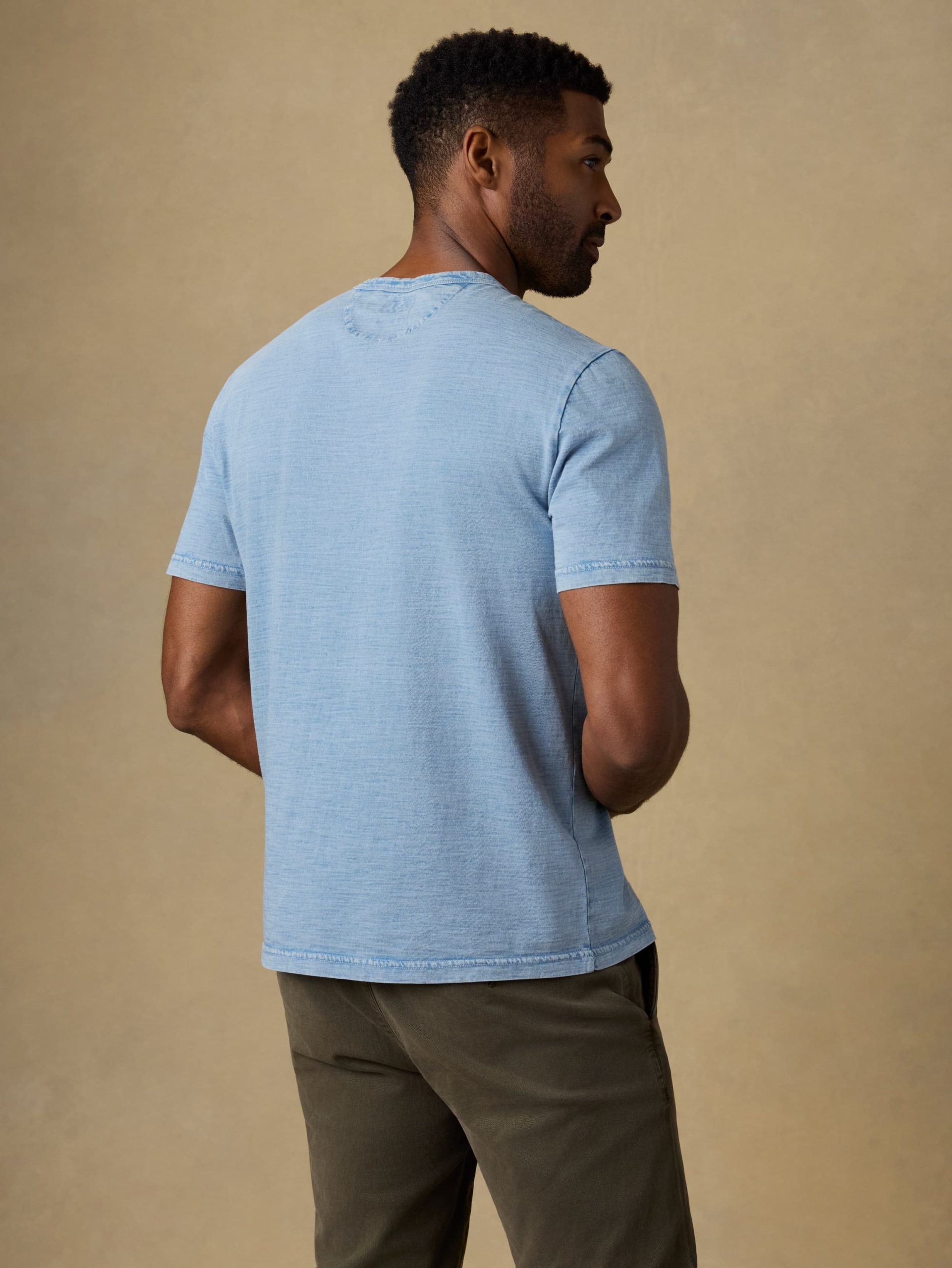 Short-Sleeve Indigo Pocket Tee - 10-Year Wash - Image 3