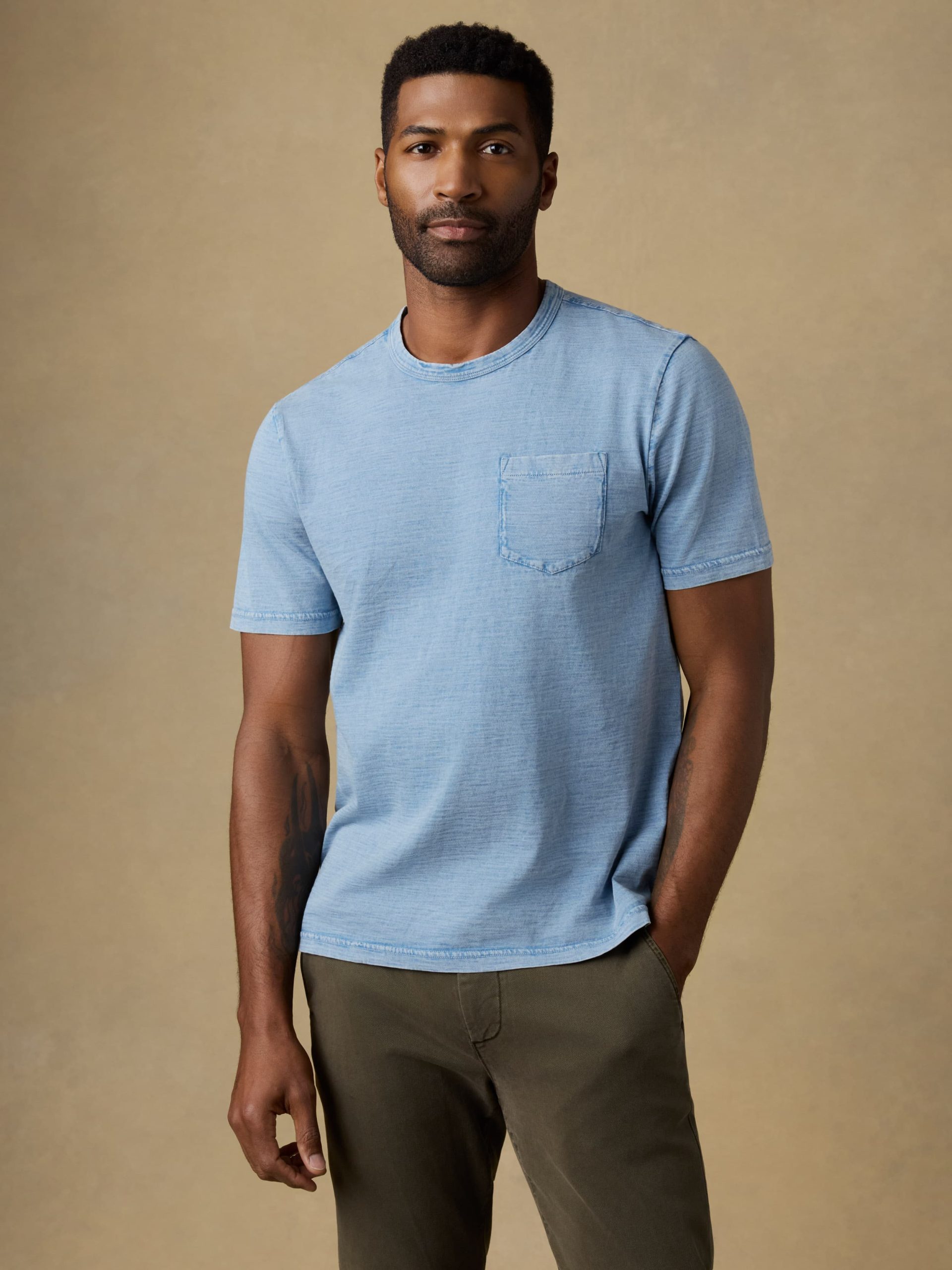 Short-Sleeve Indigo Pocket Tee - 10-Year Wash
