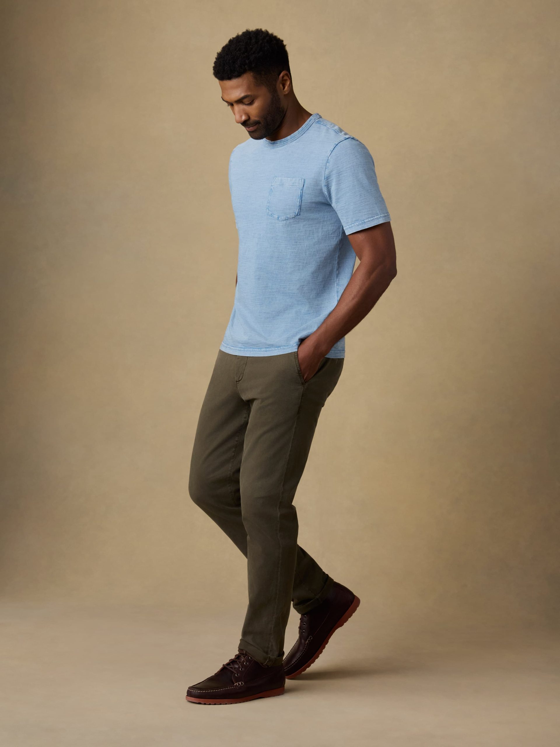 Short-Sleeve Indigo Pocket Tee - 10-Year Wash - Image 2