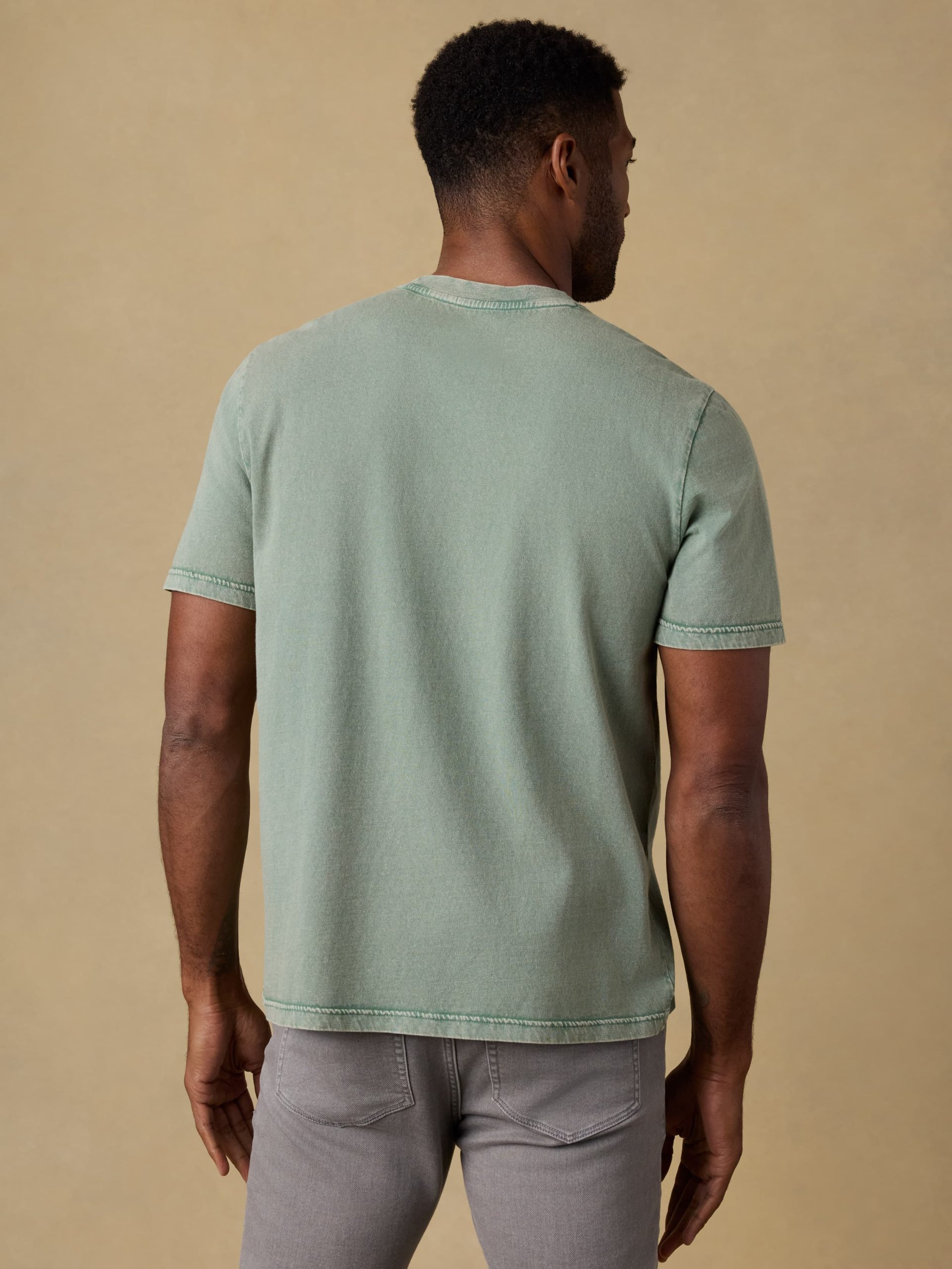 Short-Sleeve Recycled Cotton Tee - Coastal Sage - Image 3