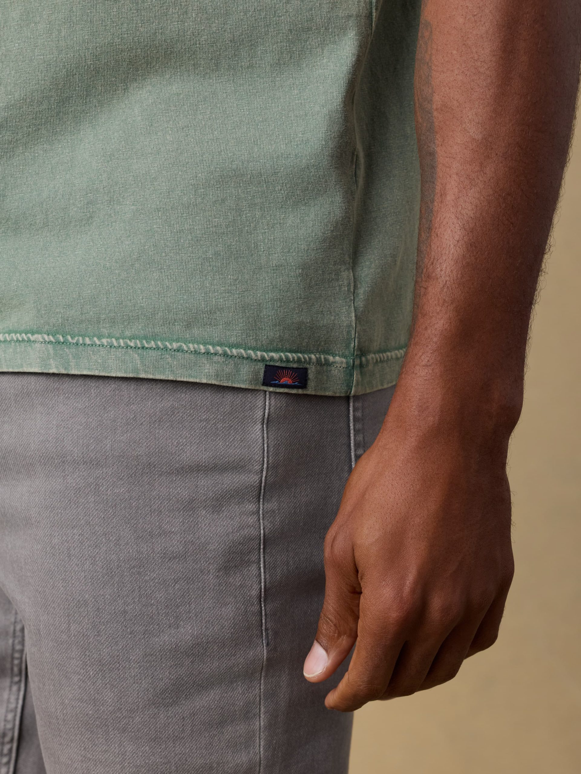 Short-Sleeve Recycled Cotton Tee - Coastal Sage - Image 5