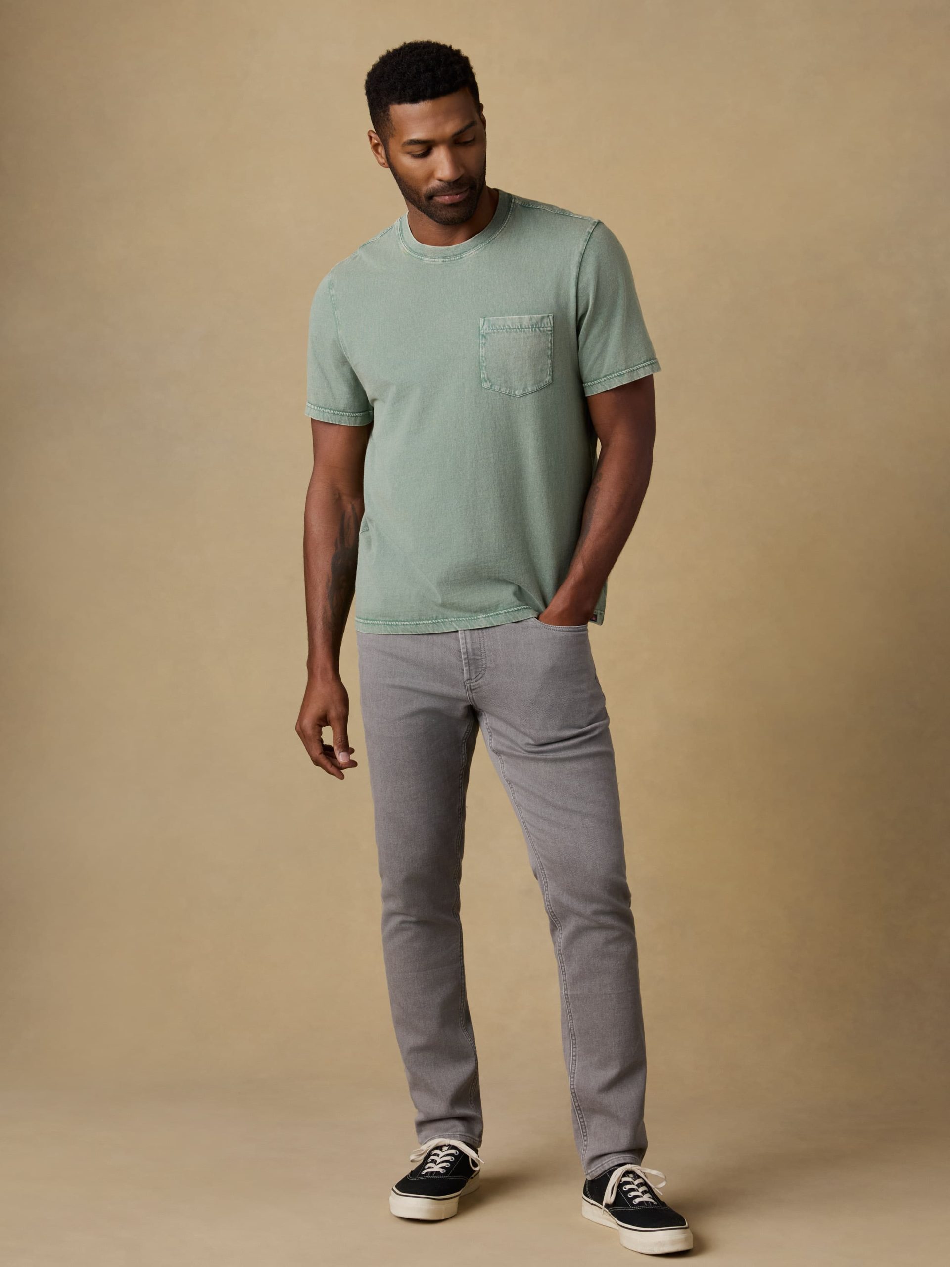 Short-Sleeve Recycled Cotton Tee - Coastal Sage - Image 6