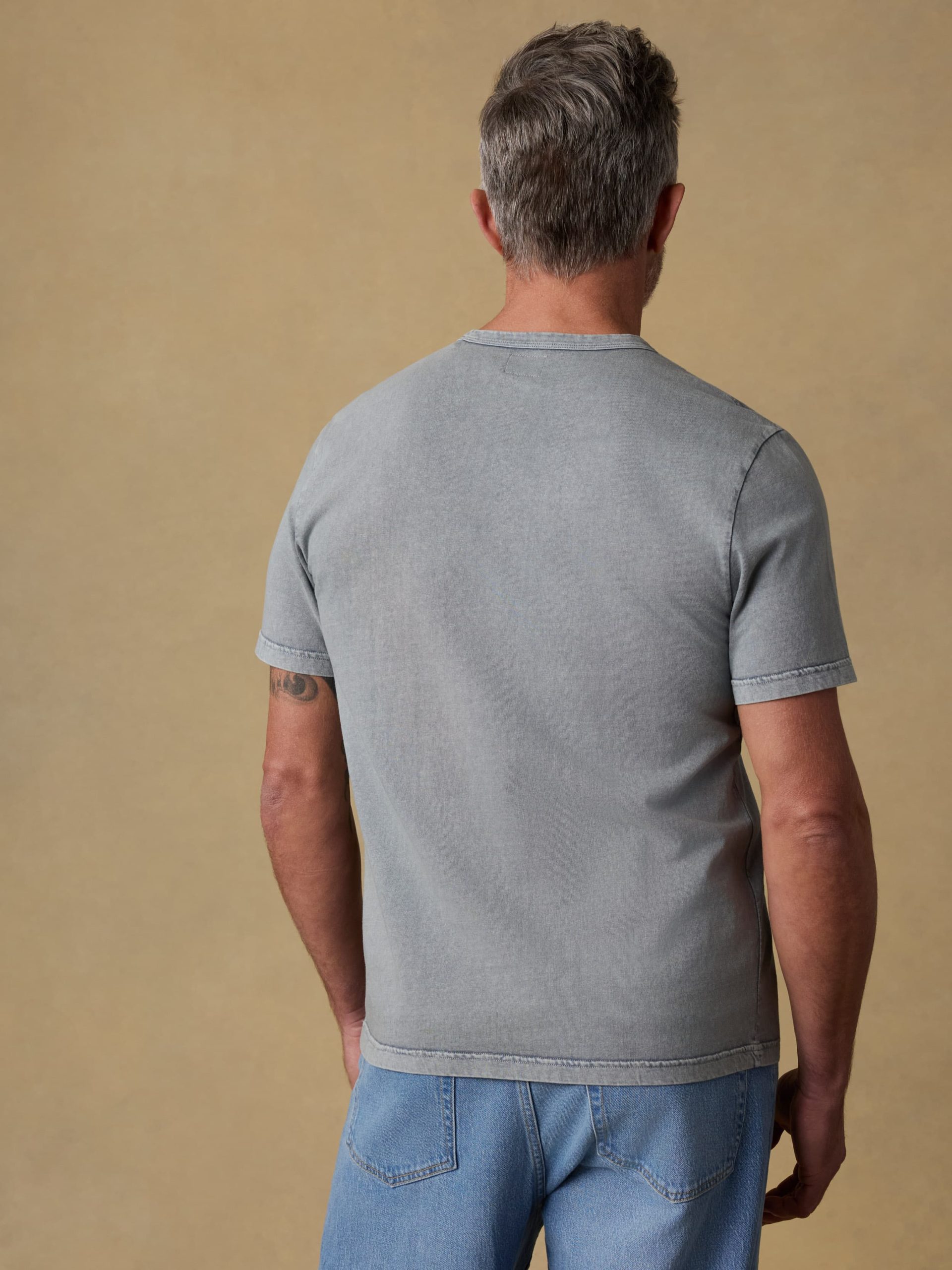 Short-Sleeve Recycled Cotton Tee - Lakeshore Grey - Image 3