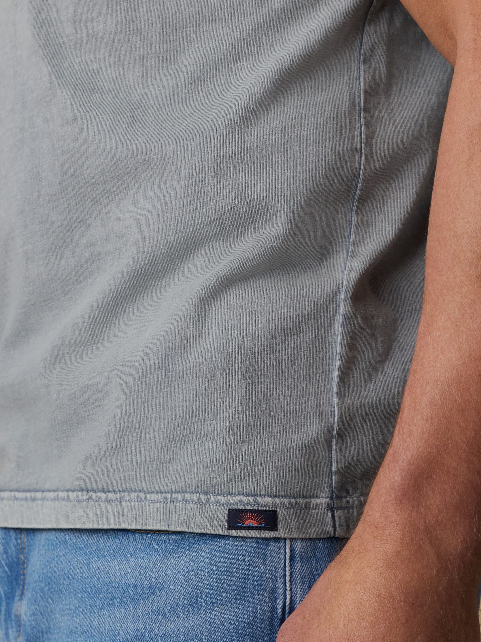 Short-Sleeve Recycled Cotton Tee - Lakeshore Grey - Image 5
