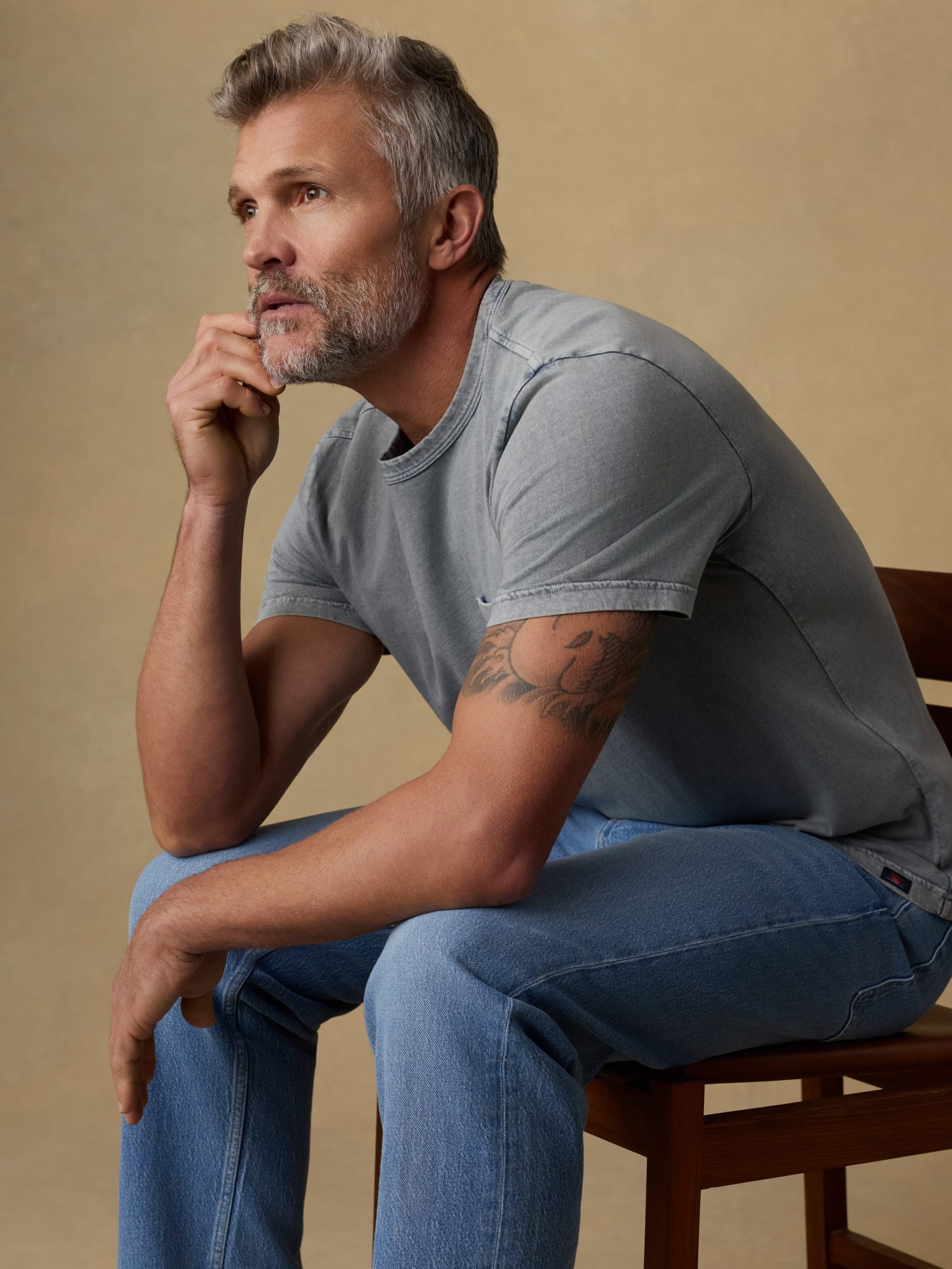 Short-Sleeve Recycled Cotton Tee - Lakeshore Grey - Image 2
