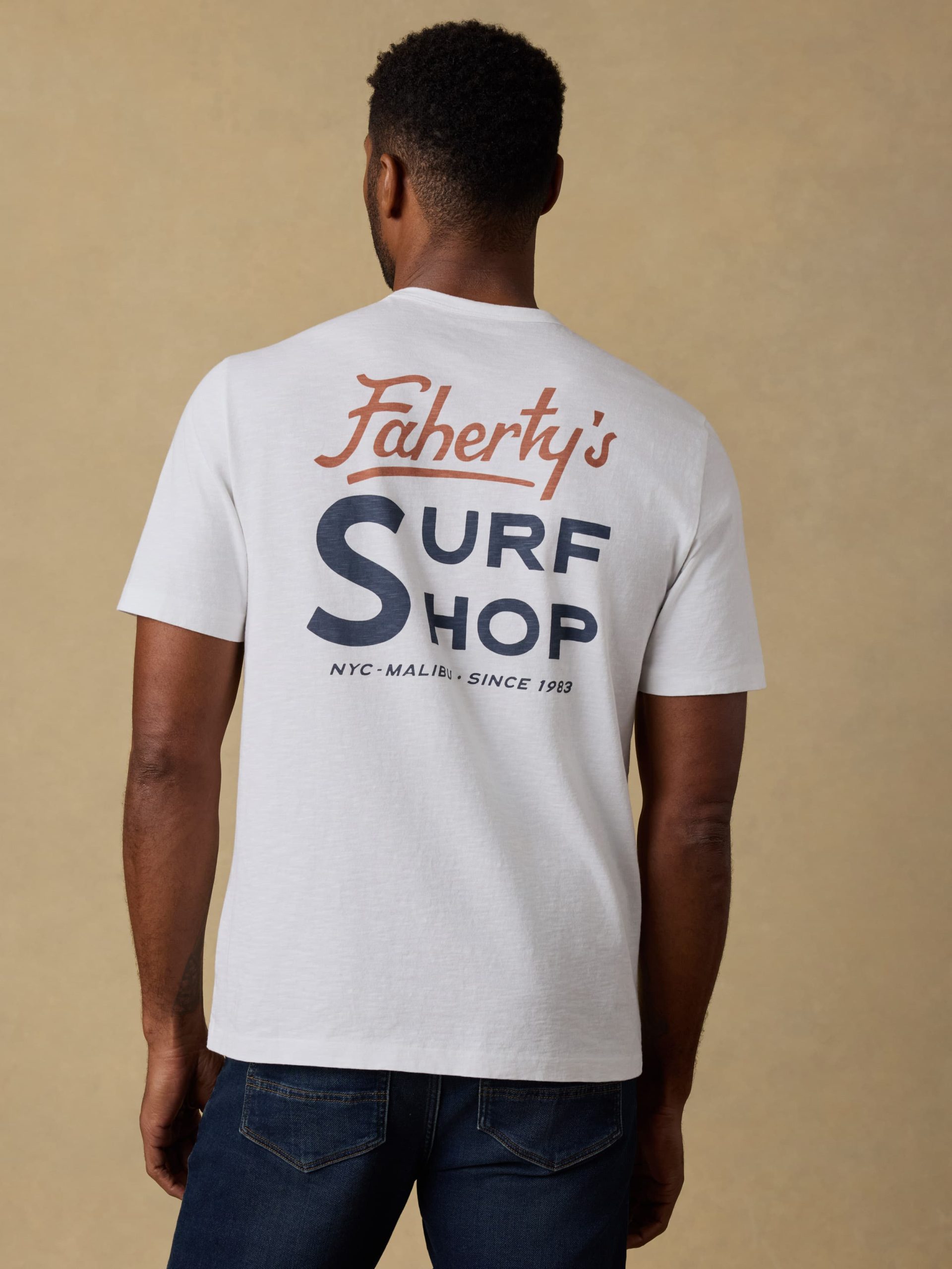 Surf Shop Sunwashed Pocket Tee - White - Image 2