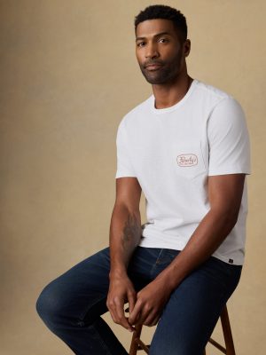 Surf Shop Sunwashed Pocket Tee - White