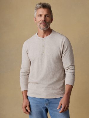 Sunwashed Slub Henley - Oat Plains Heather