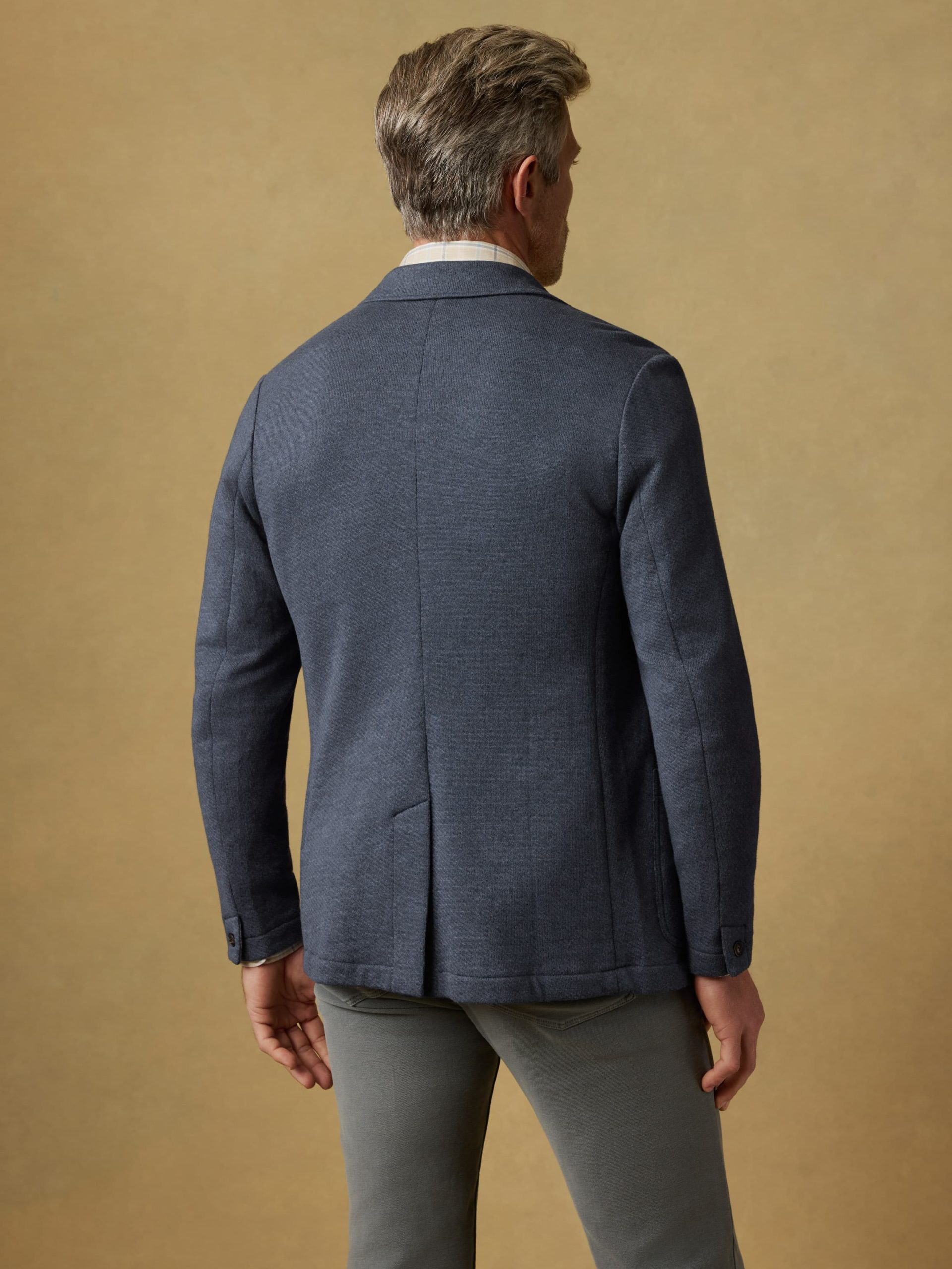 Inlet Knit Blazer - Deep Navy Melange - Image 3