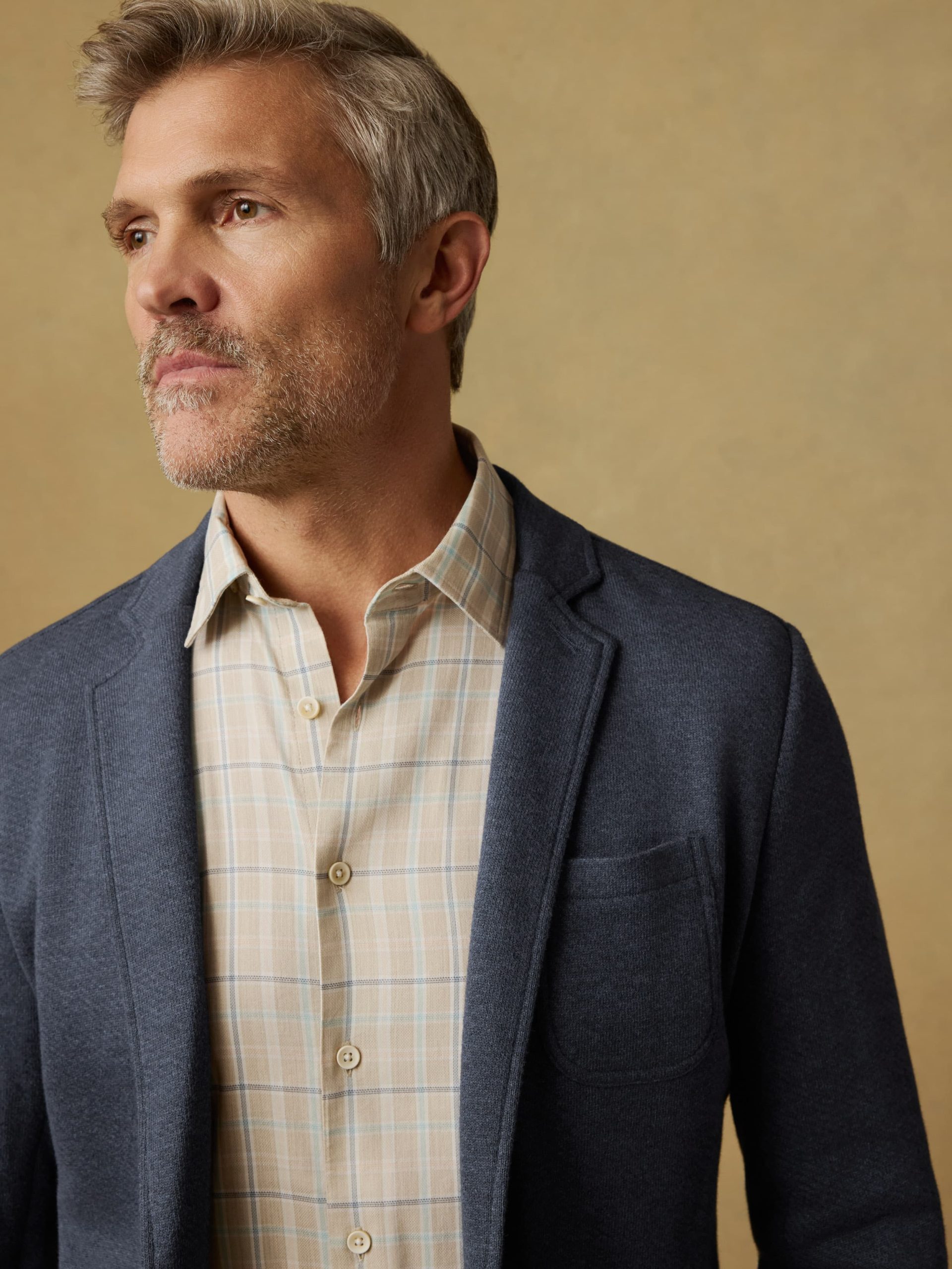 Inlet Knit Blazer - Deep Navy Melange - Image 6