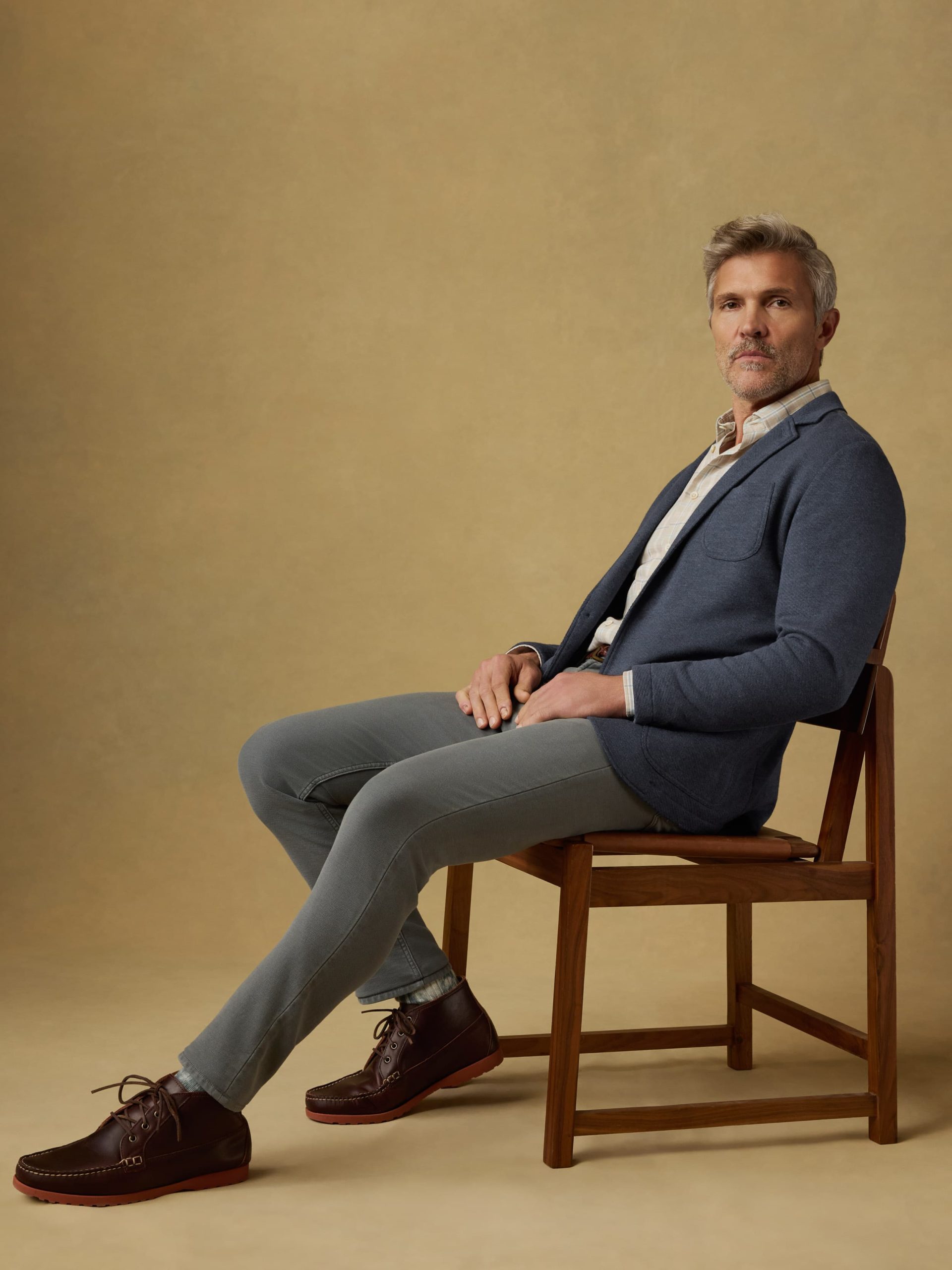 Inlet Knit Blazer - Deep Navy Melange - Image 2