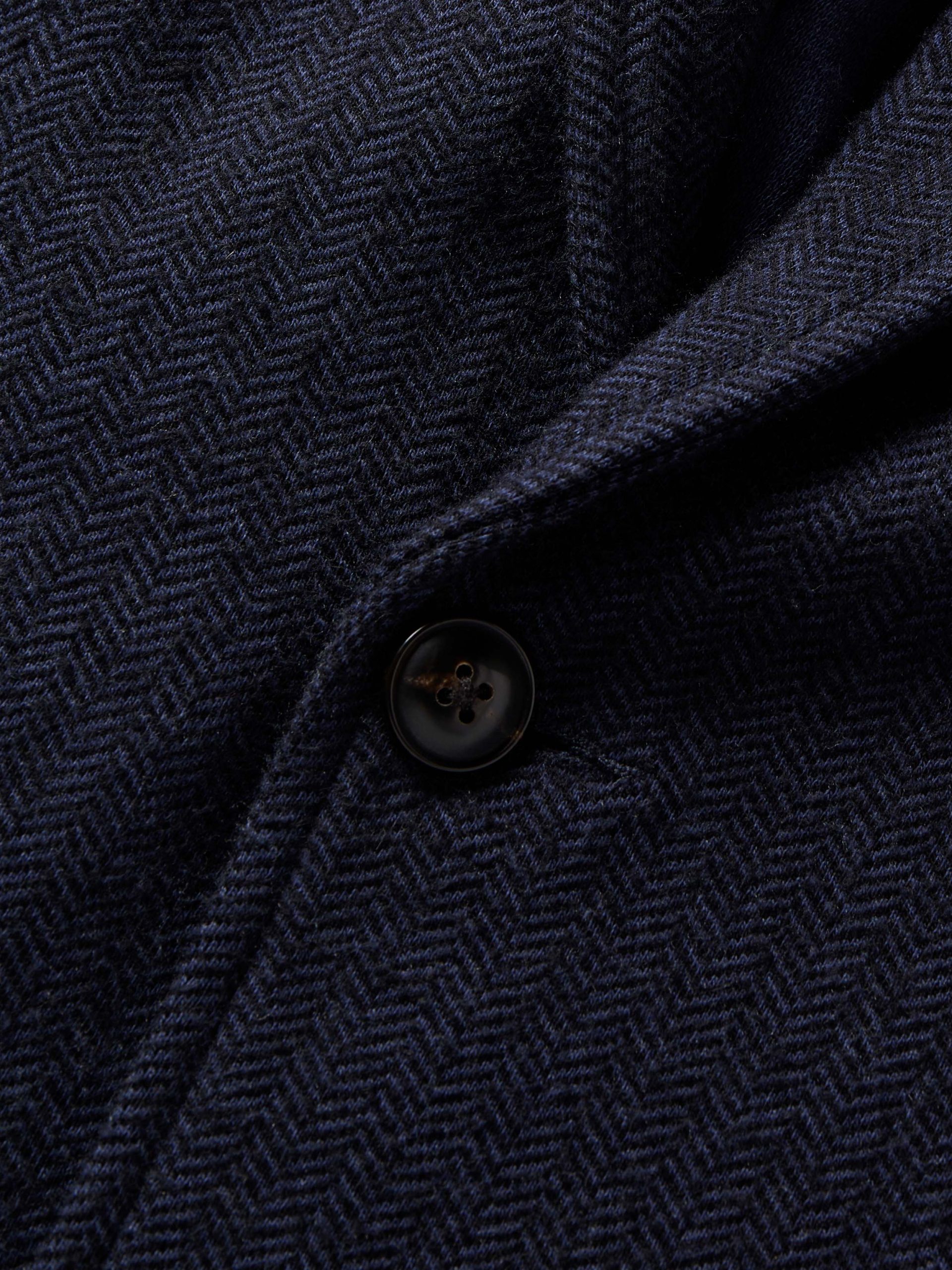 Inlet Knit Tweed Blazer - Navy Twilight Herringbone - Image 7