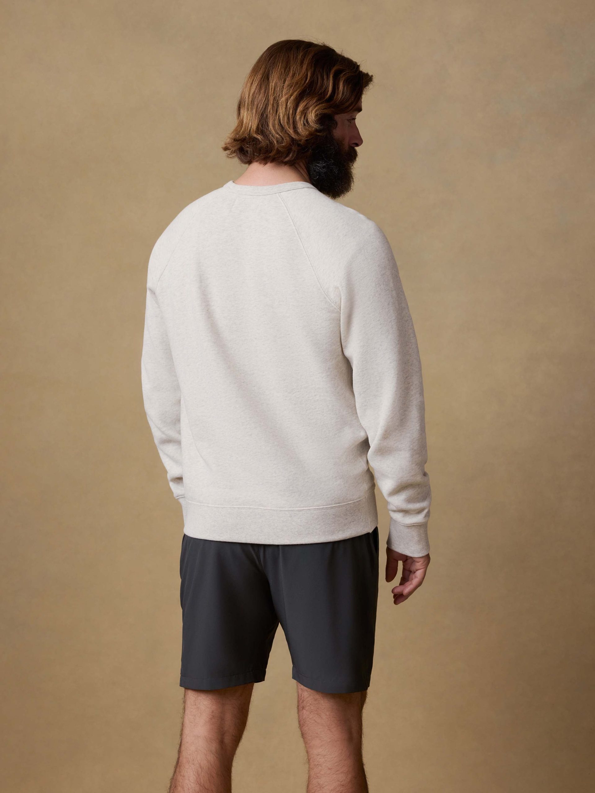 High Standard Fleece Crew - Antique Ivory Heather - Image 3