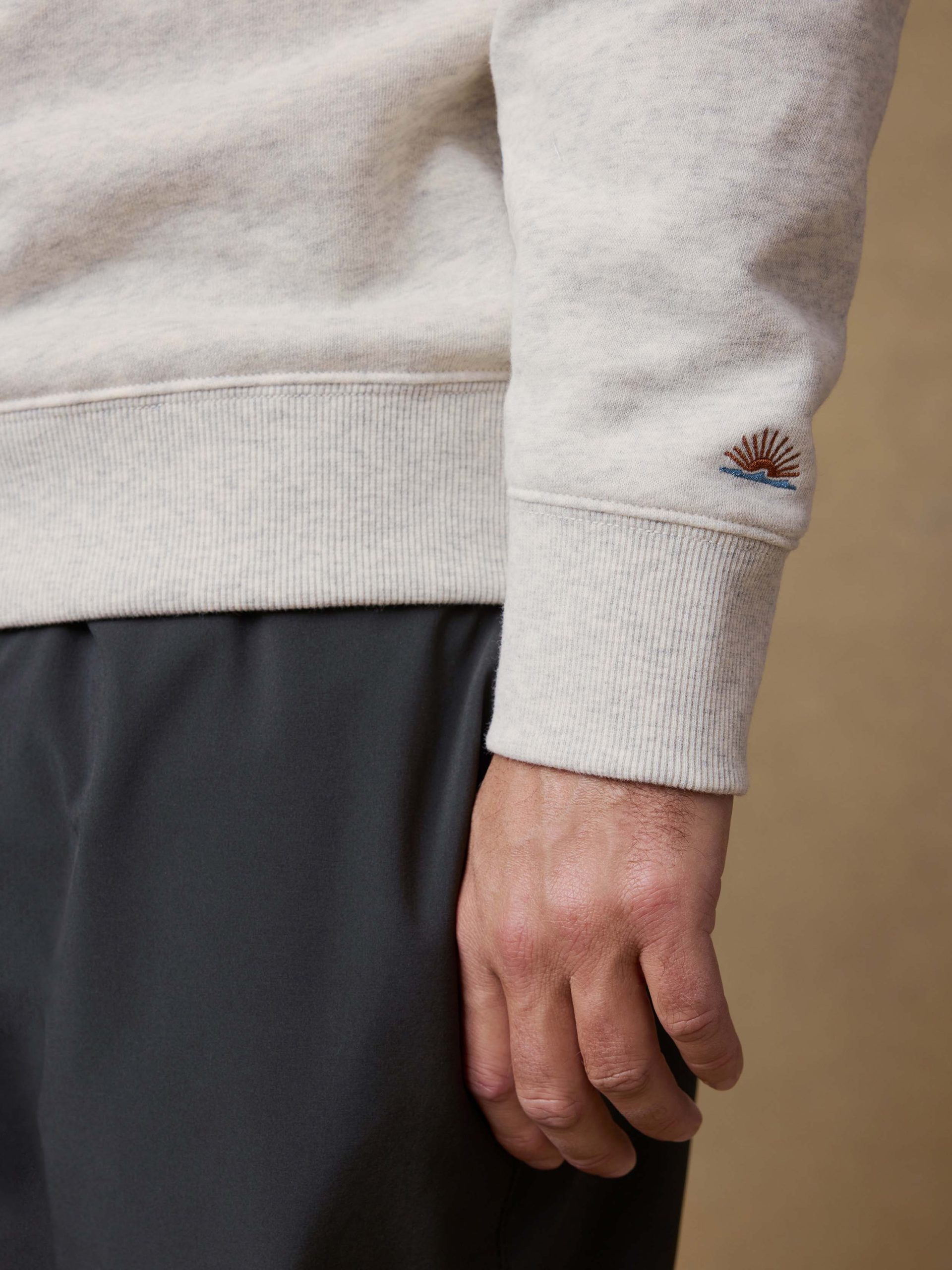 High Standard Fleece Crew - Antique Ivory Heather - Image 5
