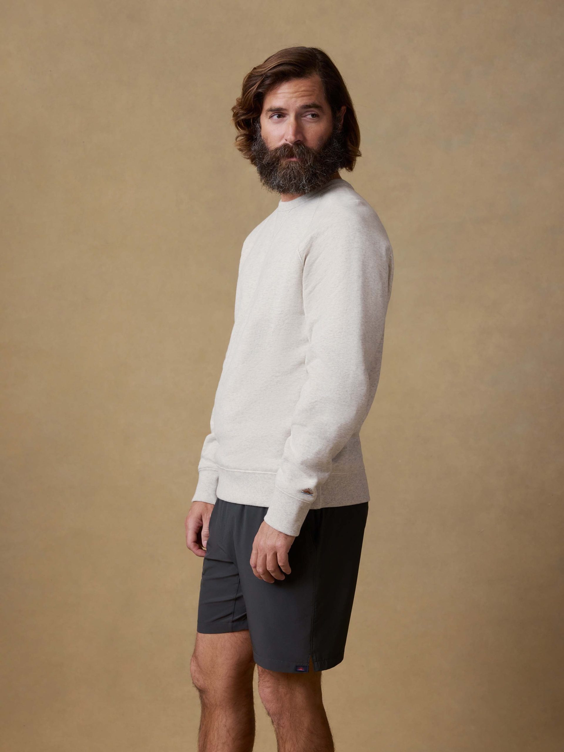 High Standard Fleece Crew - Antique Ivory Heather - Image 4