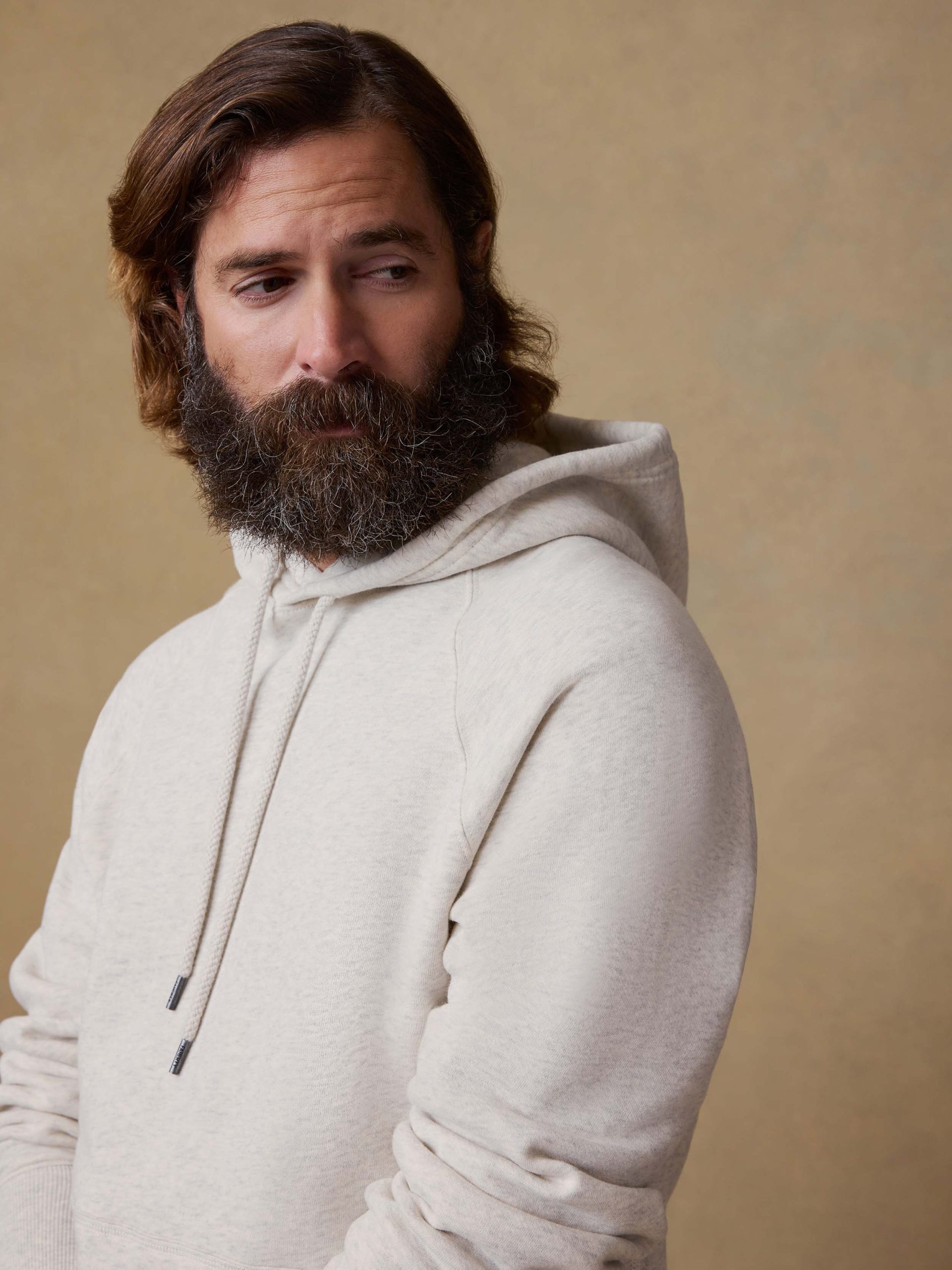 High Standard Fleece Hoodie - Antique Ivory Heather - Image 4