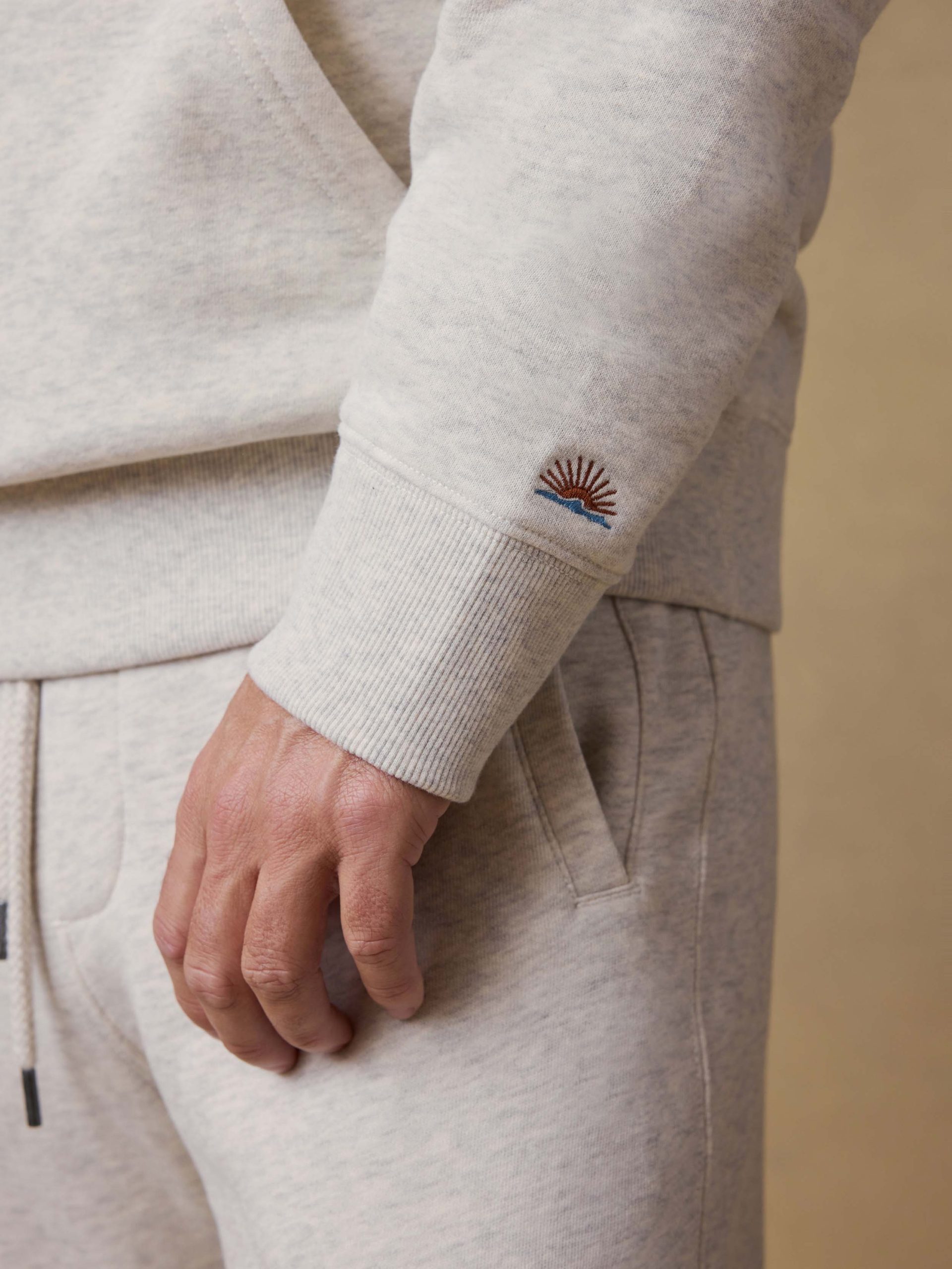 High Standard Fleece Hoodie - Antique Ivory Heather - Image 5