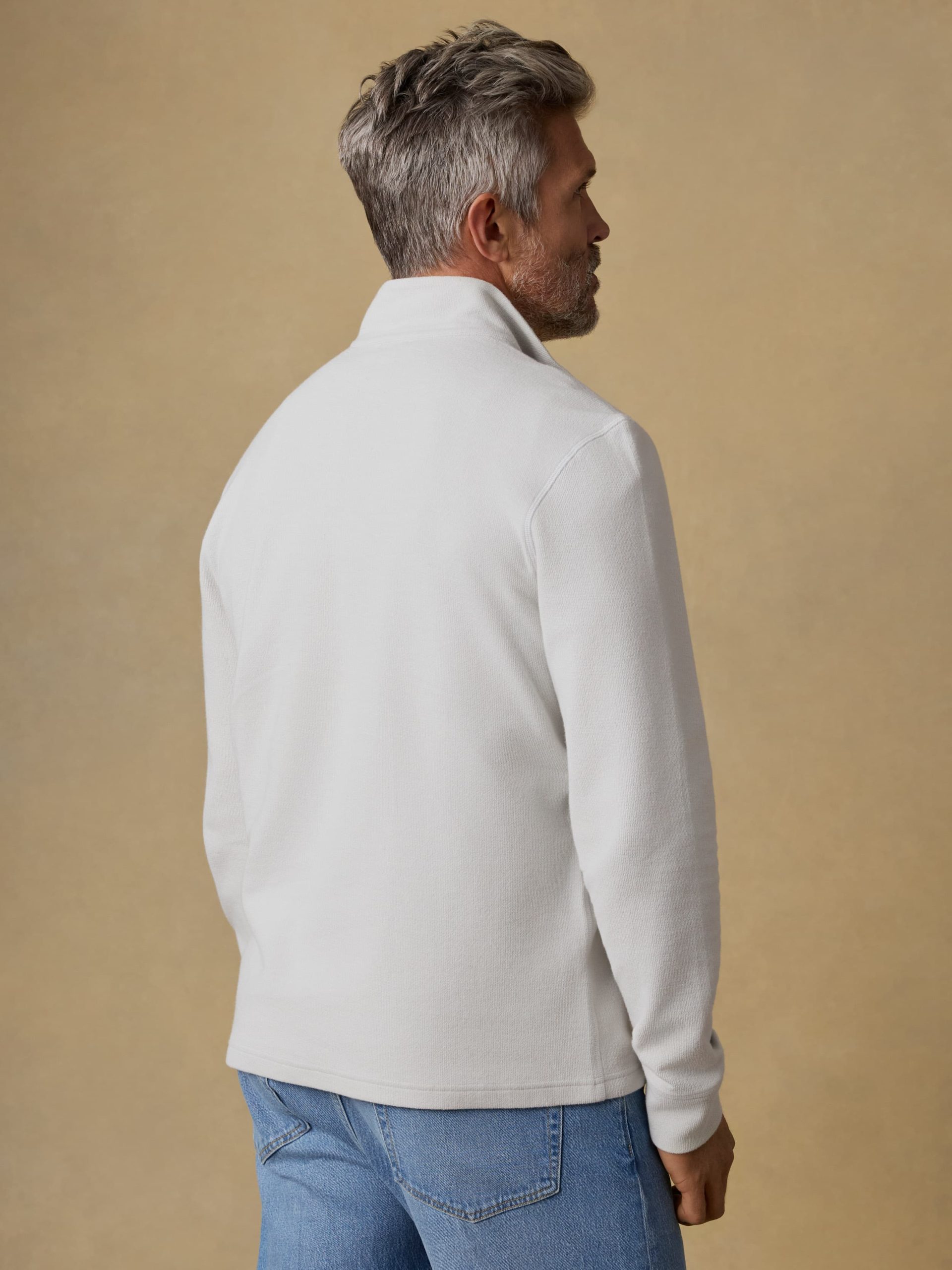 Highland Knit Quarter Zip - Ice Grey - Image 3