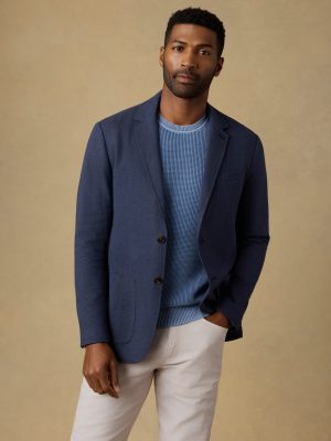 Movement? Linen Blazer - Deep Sea Navy