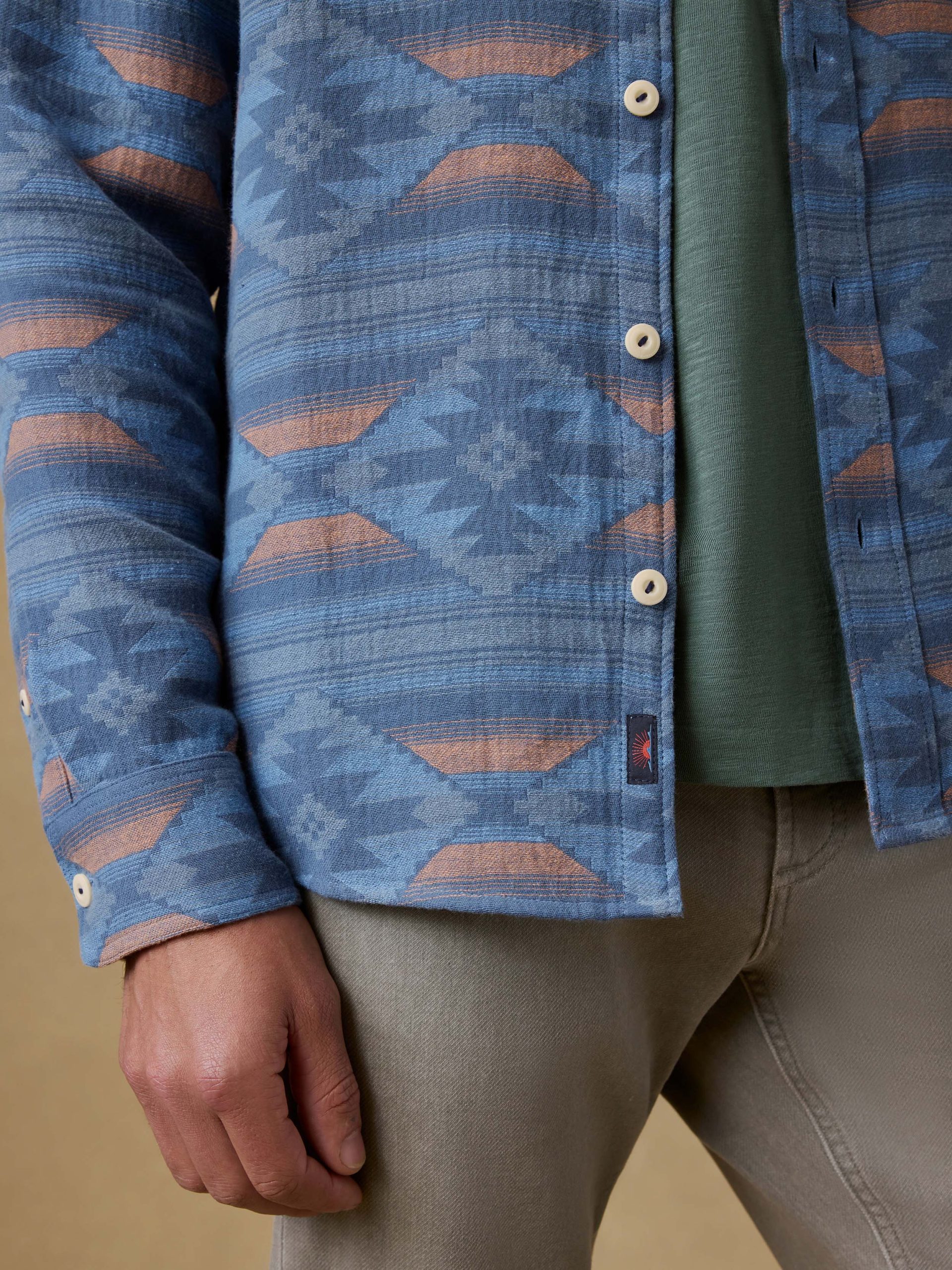 Doug Good Feather Canyon Overshirt - Blue Western Range - Image 5