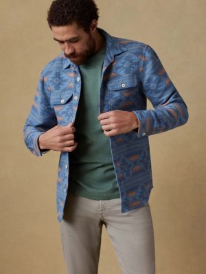 Doug Good Feather Canyon Overshirt - Blue Western Range