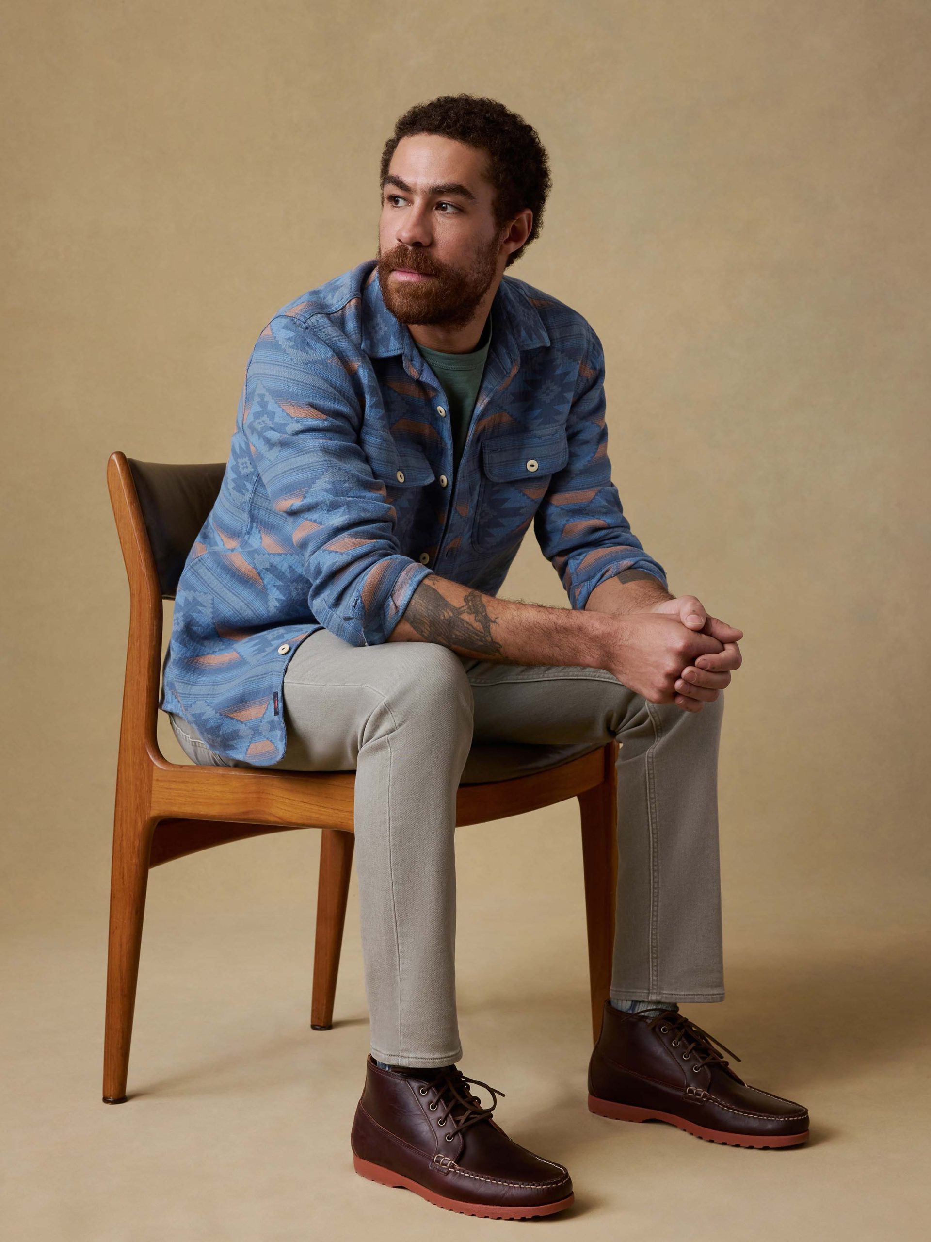 Doug Good Feather Canyon Overshirt - Blue Western Range - Image 2
