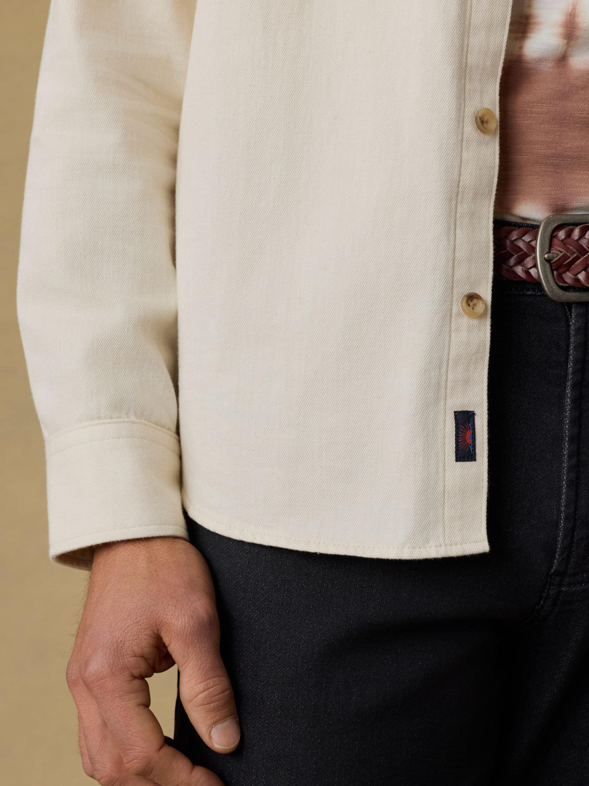 Organic Cotton Denim Shirt - Natural - Image 6