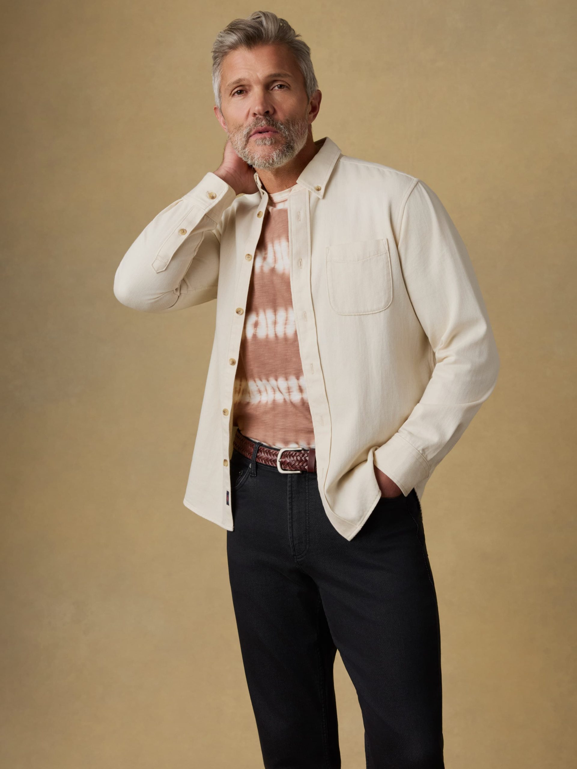 Organic Cotton Denim Shirt - Natural - Image 4