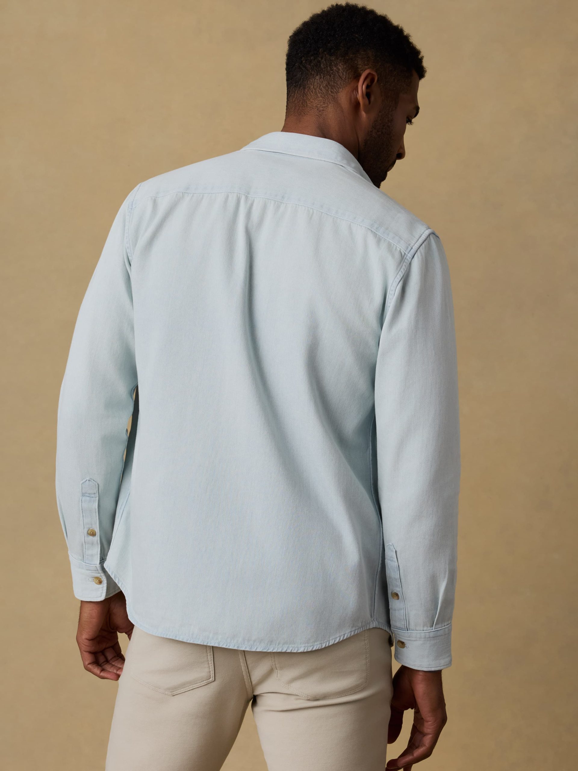 Organic Cotton Denim Shirt - Rocky River Wash - Image 3