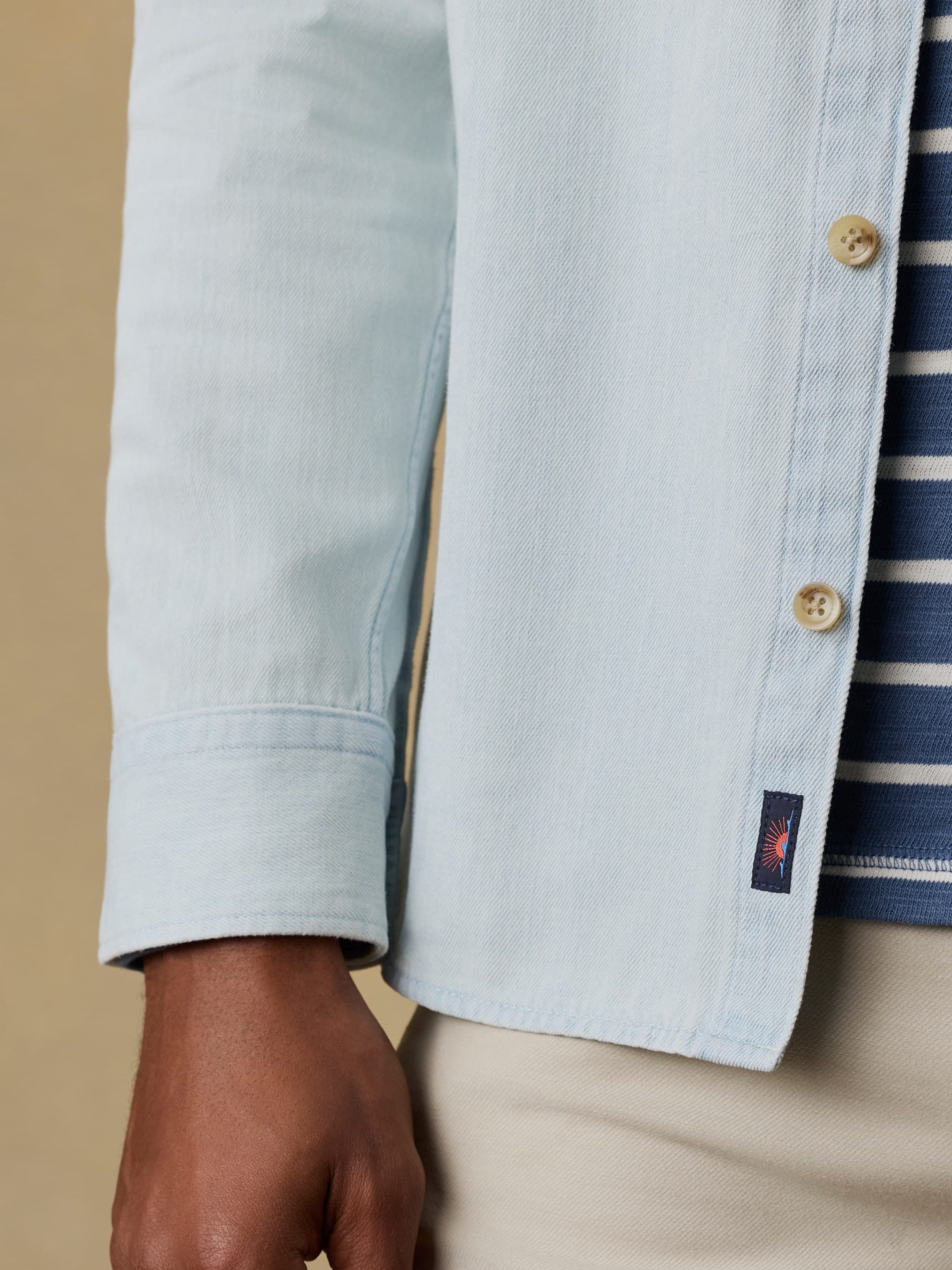 Organic Cotton Denim Shirt - Rocky River Wash - Image 6