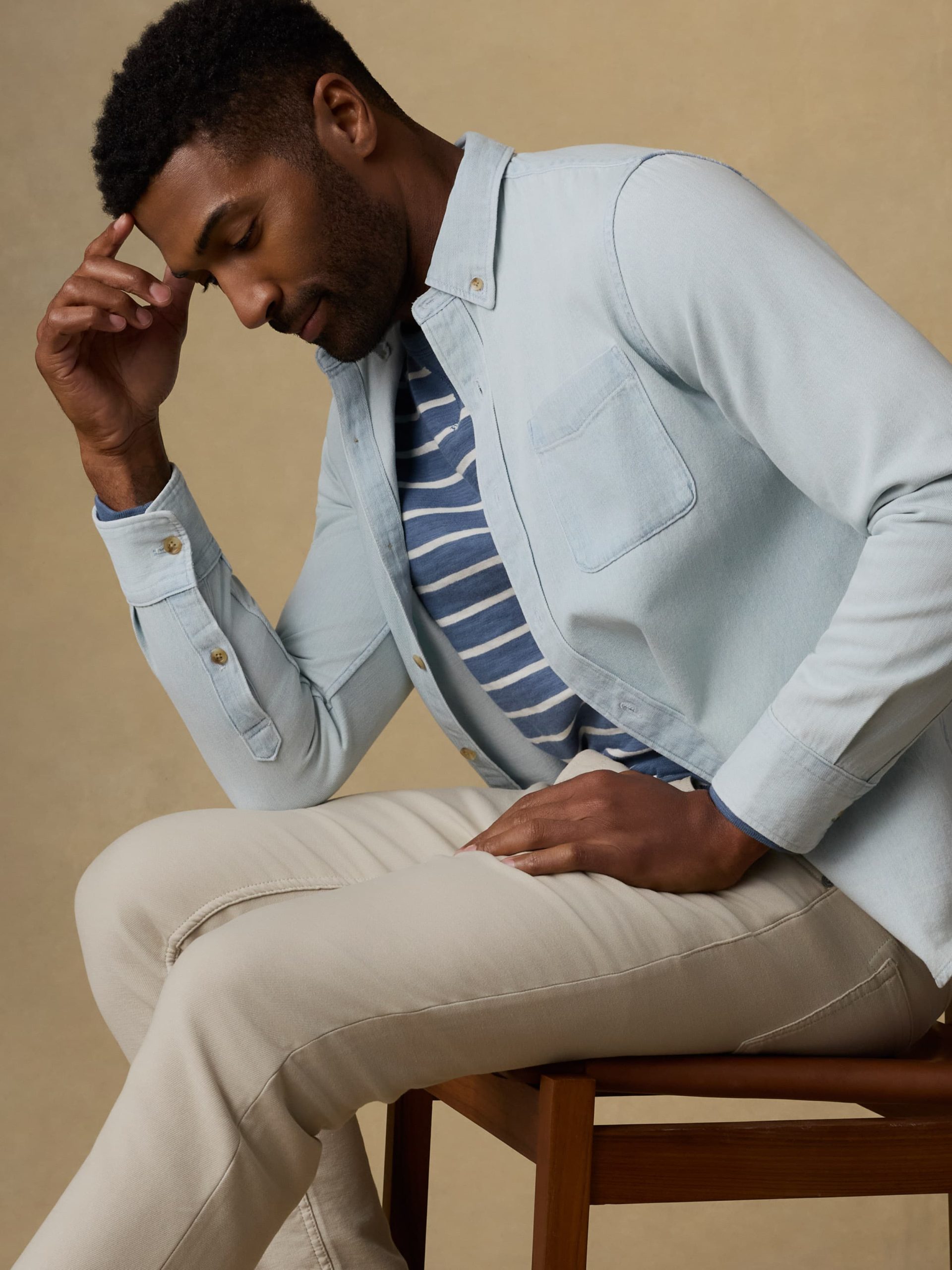 Organic Cotton Denim Shirt - Rocky River Wash - Image 2