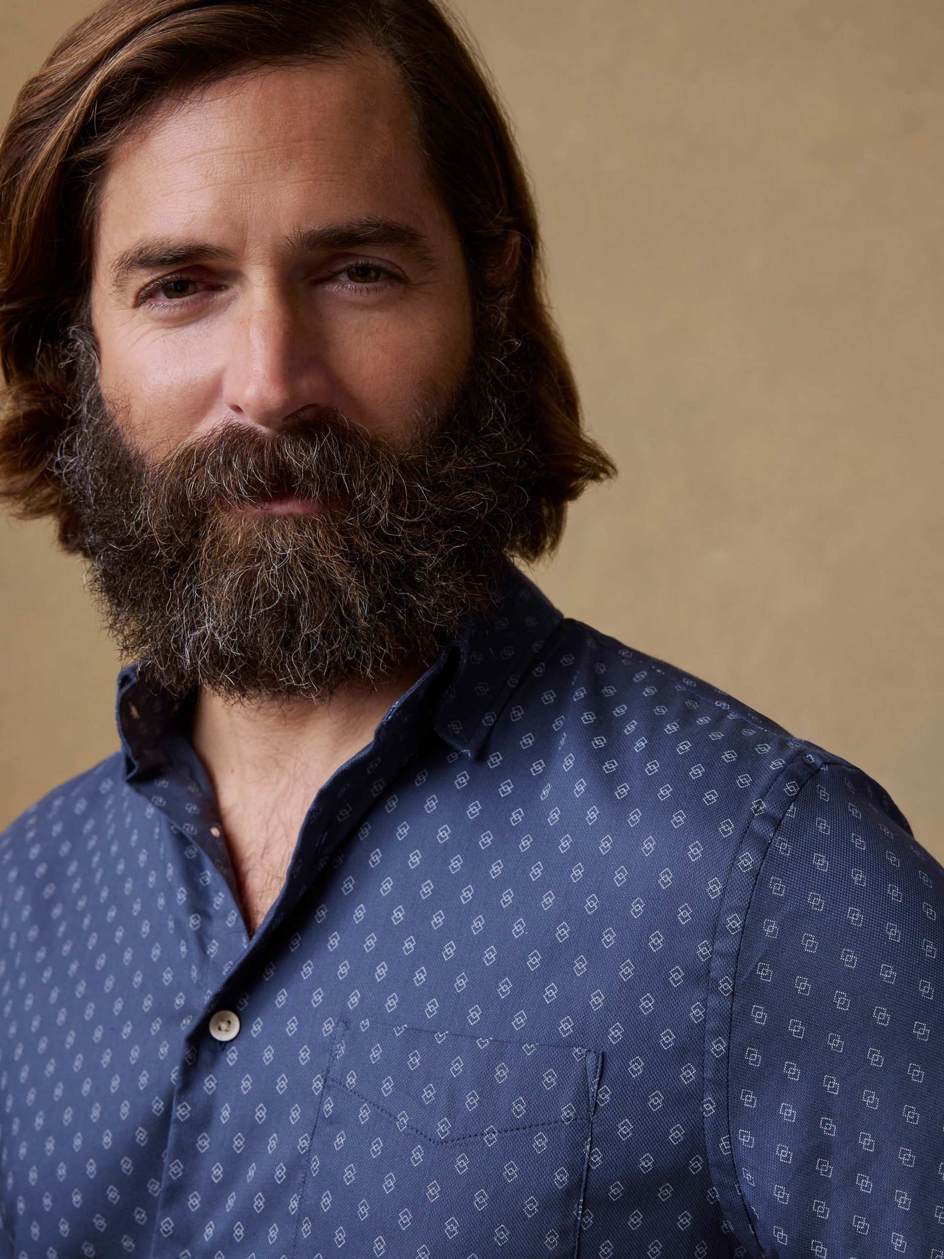 Short-Sleeve Movement? Monterey Shirt - Navy Dusk Diamond - Image 3