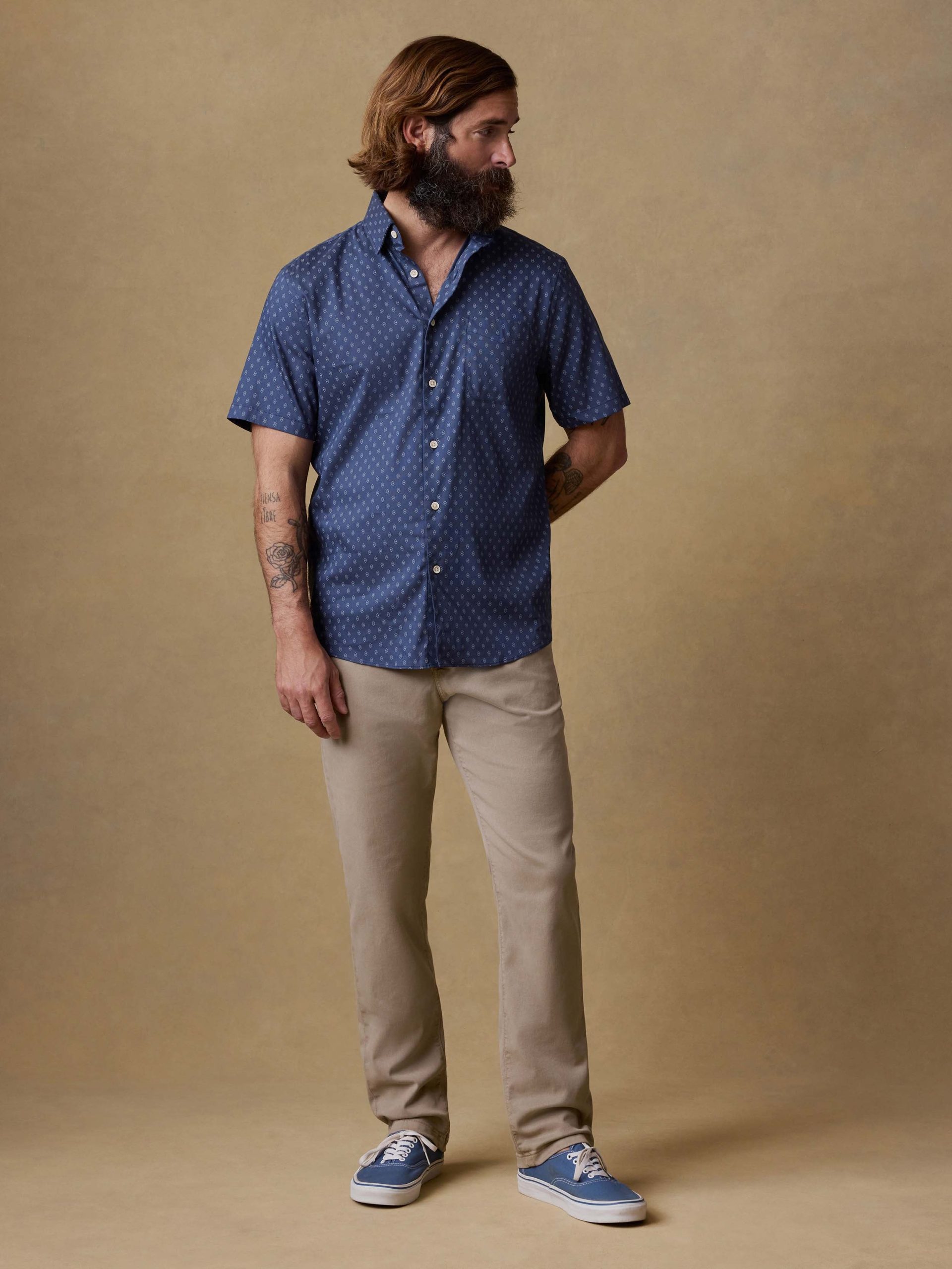 Short-Sleeve Movement? Monterey Shirt - Navy Dusk Diamond - Image 2