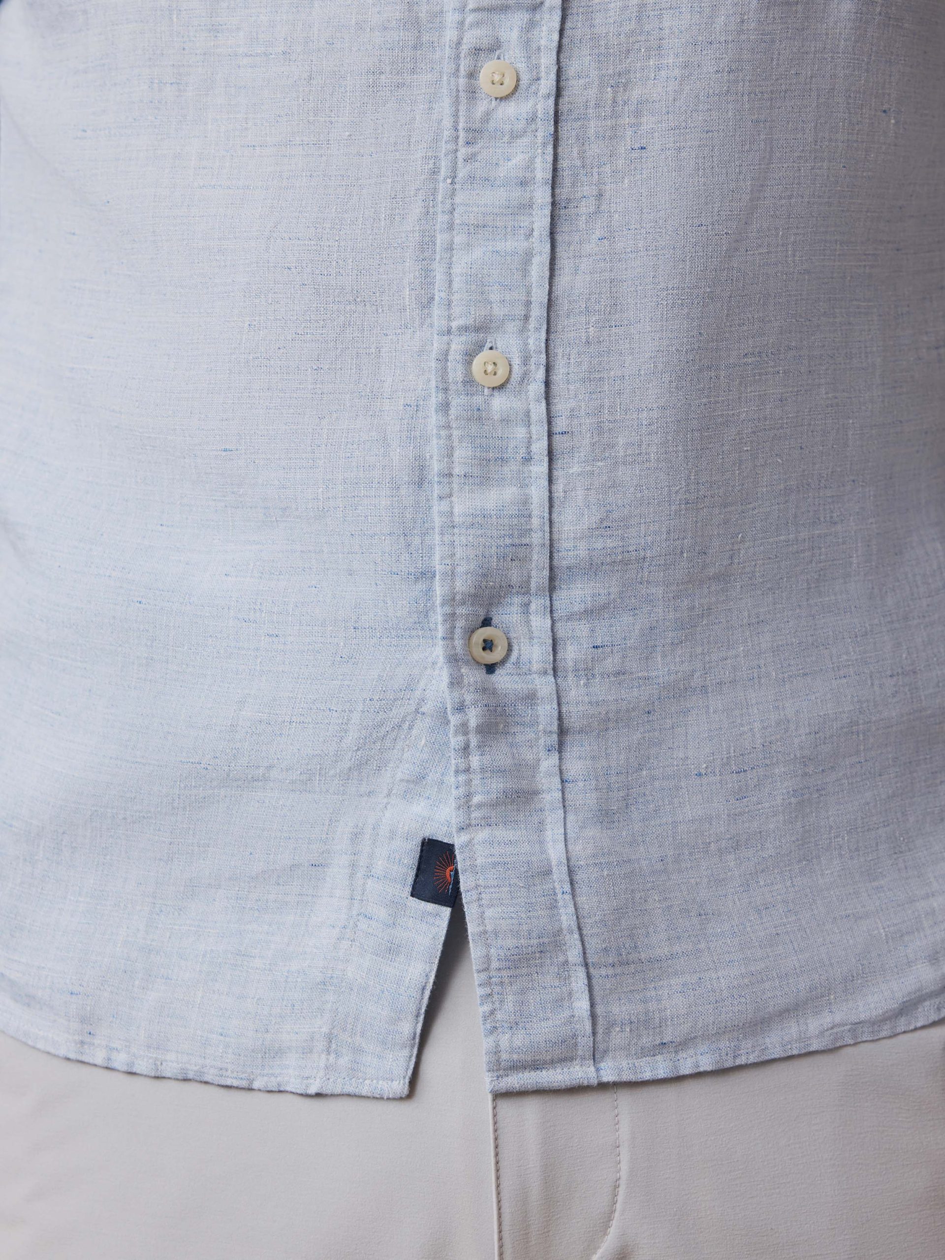 Laguna Linen Shirt - Light Blue Melange - Image 7