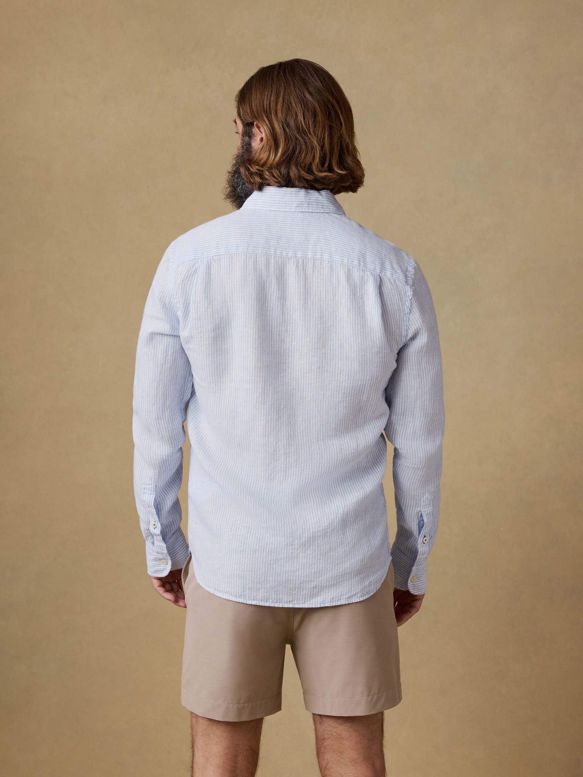 Laguna Linen Shirt - Summer Classic Stripe - Image 3